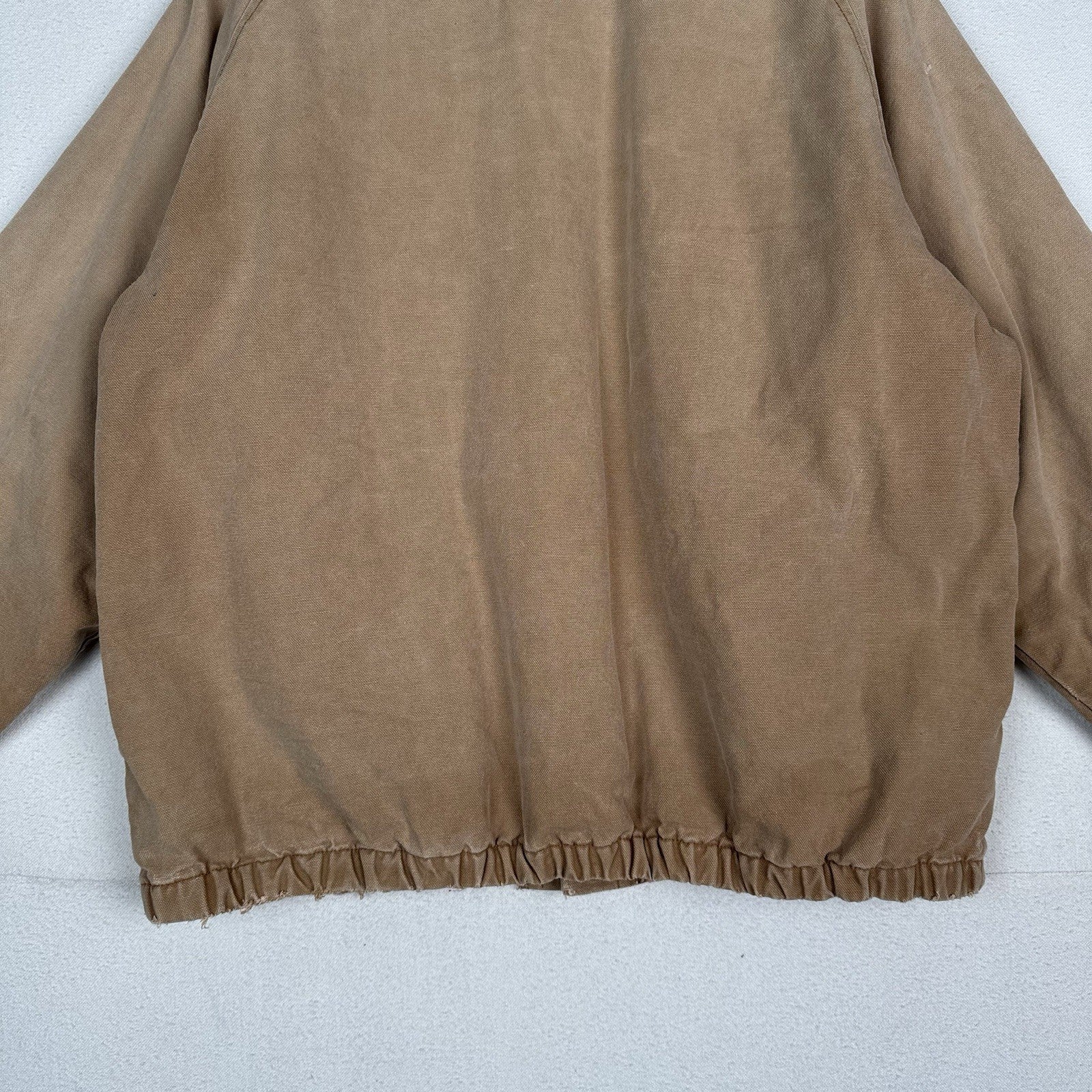 Vintage Liberty Rugged Outdoor Mens M/L Canvas Work Jacket Coat Tan *Distressed
