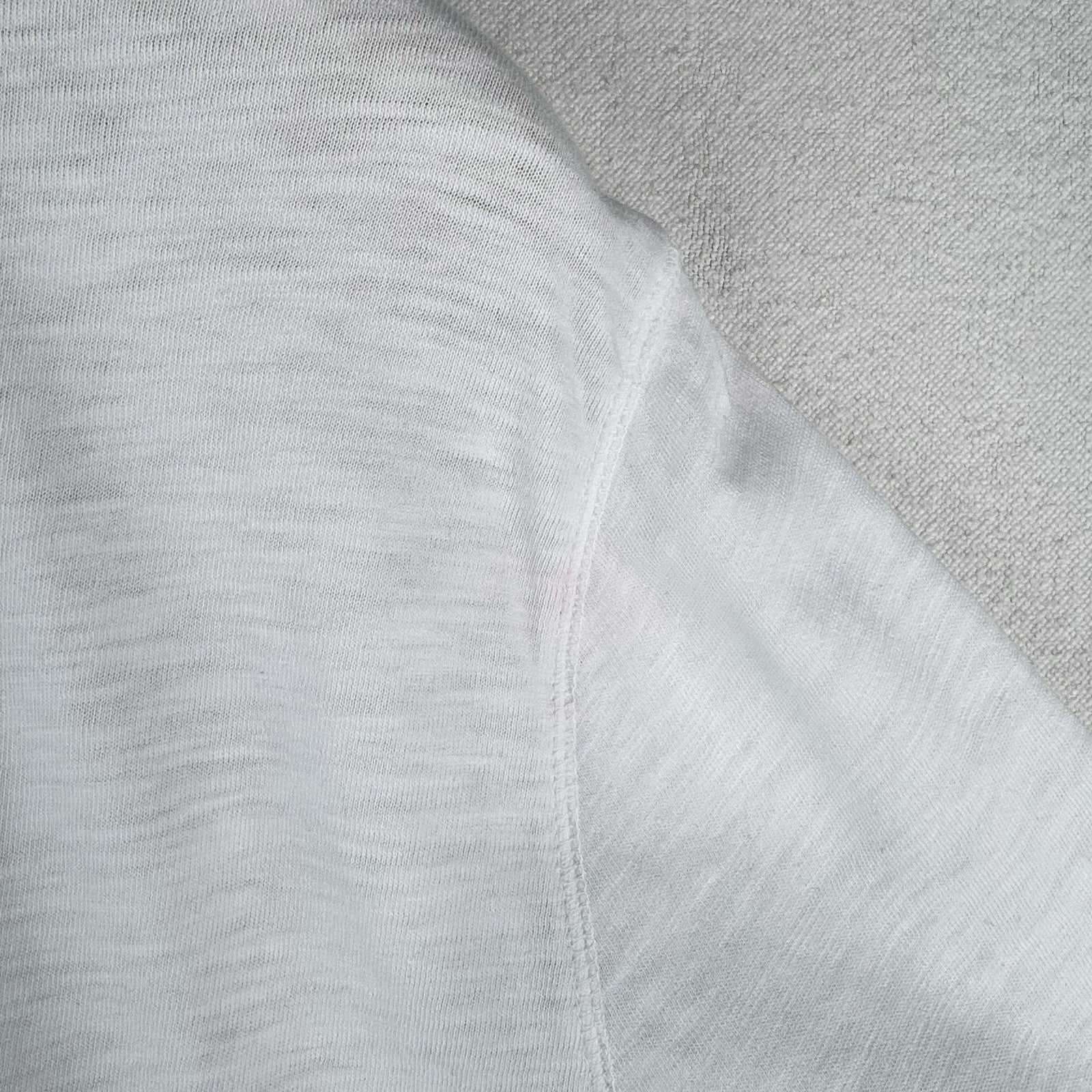 Lucky Brand Men’s Large Cotton Slub Henley Snap Button White Long Sleeve Shirt