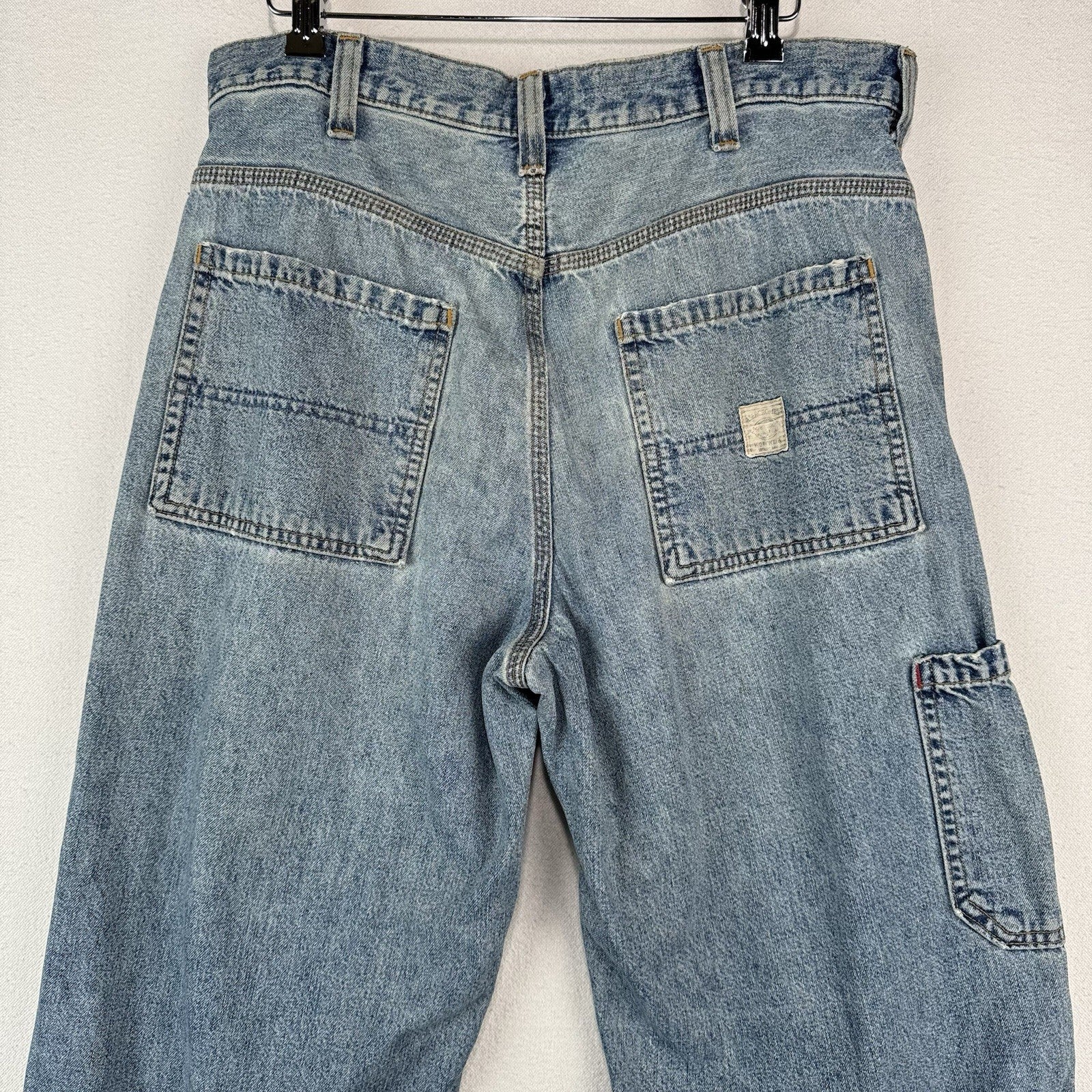 Vintage Abercrombie & Fitch Carpenter Jeans 32x29 Blue Baggy Straight Distressed