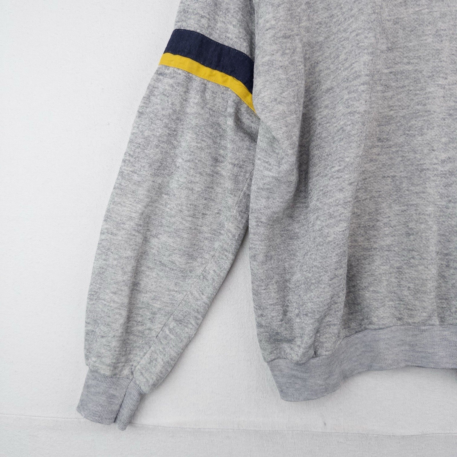 70’s Vtg Champion Skipper Collar Pullover Thin Sweatshirt M (42) Gray *No Tag