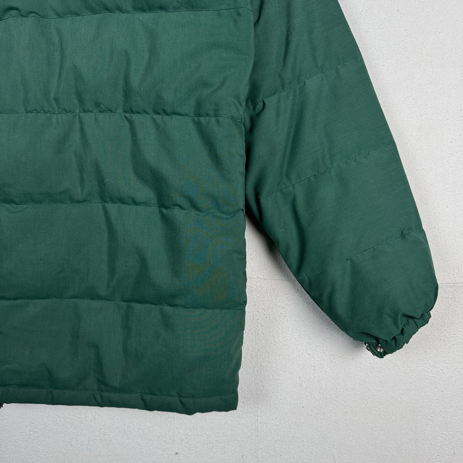 Vintage 70s REI Expedition Down Insulated Parka Mens L Green Zip Puffer Coat USA