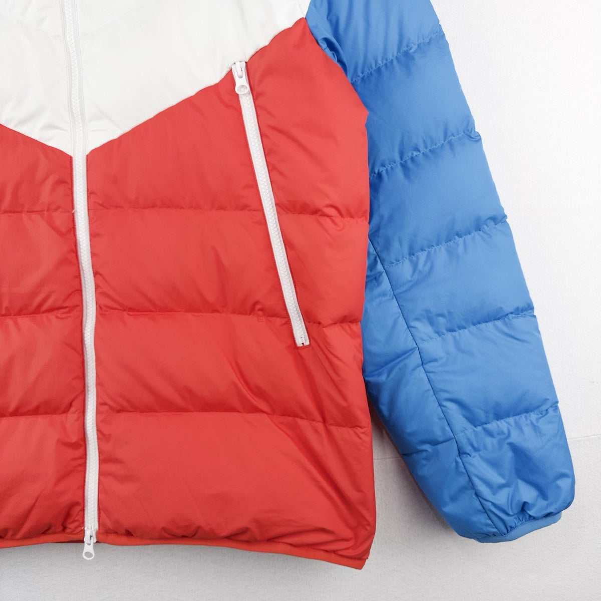 Nike Sportswear Windrunner Down Puffer Jacket Men’s Large Blue White Colorblock