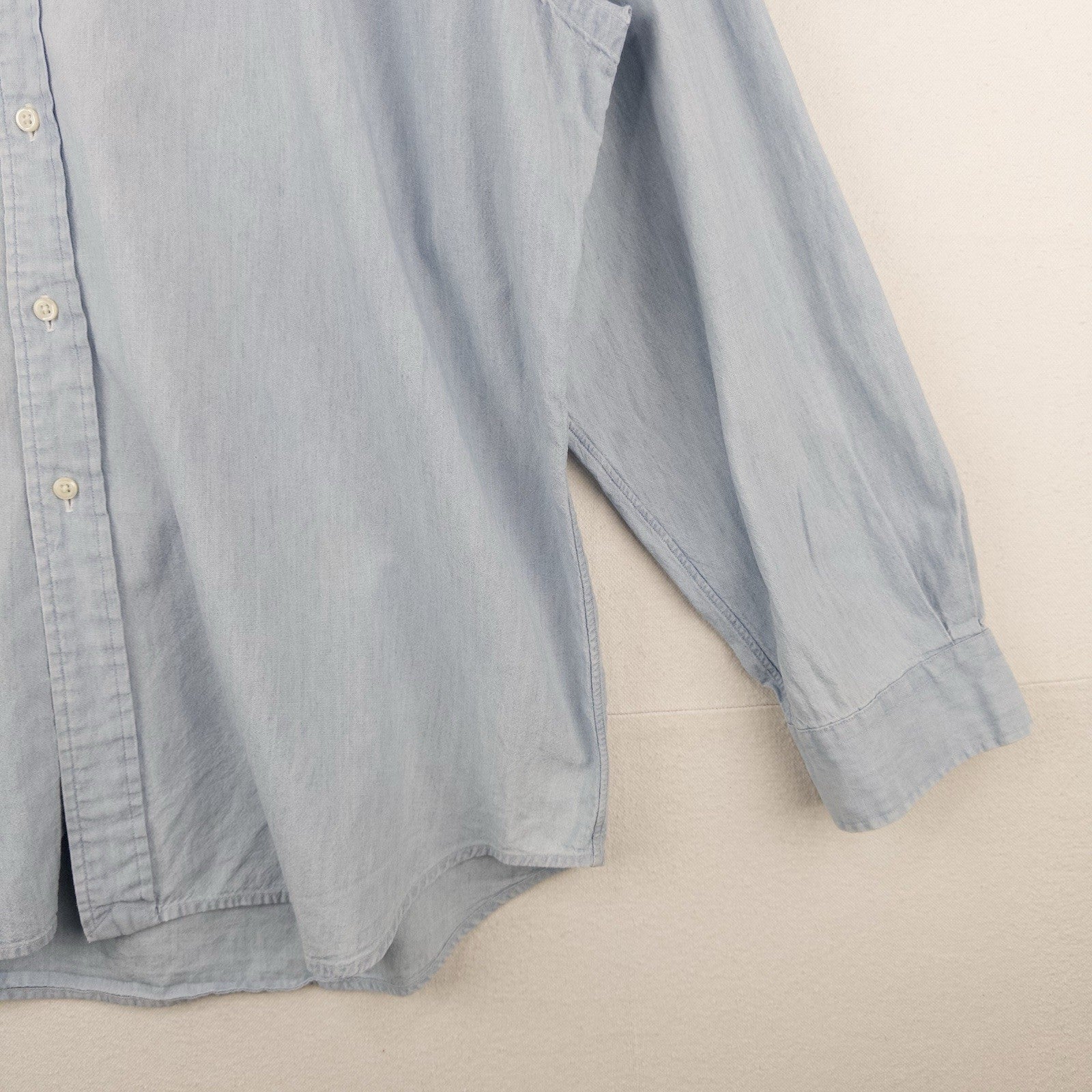 90’s Vintage Ralph Lauren Men’s XL Light Blue Chambray Blair Button Down Shirt