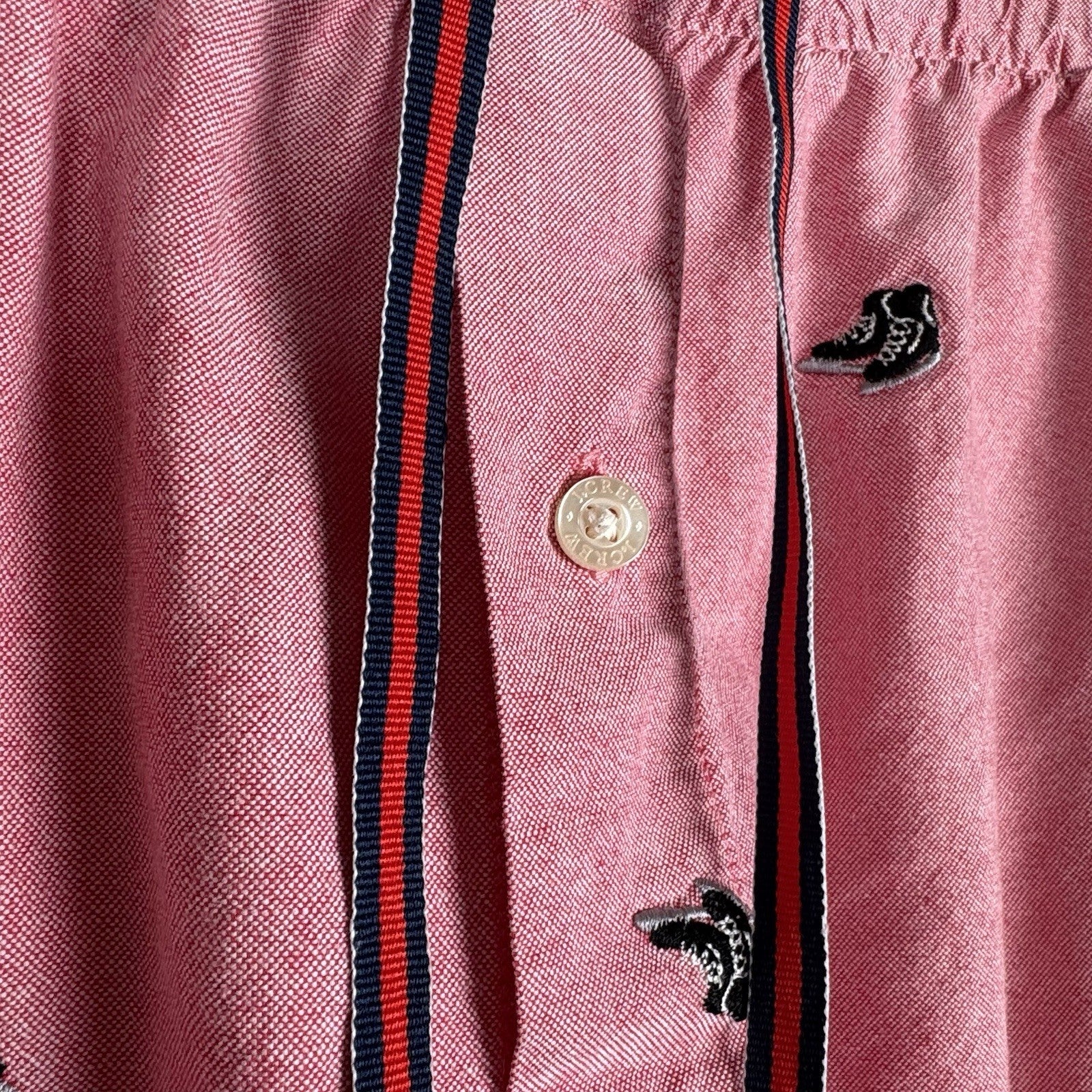 J.Crew Mens XL Ice Hockey Cotton Lounge Pajama Pants Pink Red Black