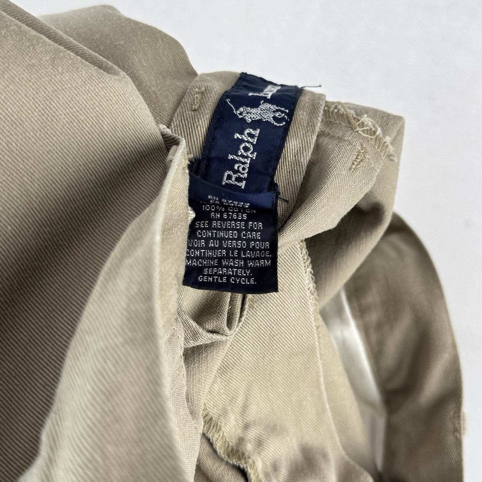 80’s Vtg Ralph Lauren Khaki 7” Shorts Women’s 10 Pleated High Waist USA Union