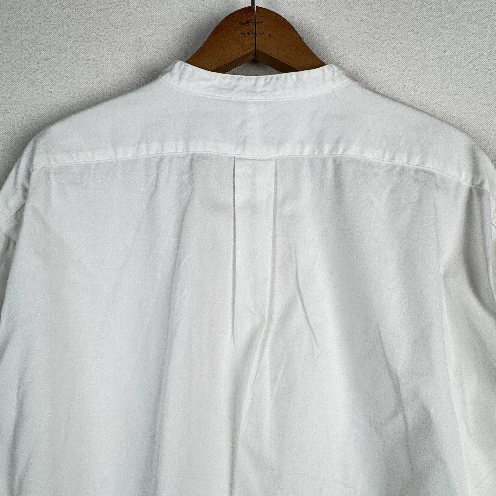 Vtg Polo Ralph Lauren Postboy Shirt Men’s XL White Cotton Band Collar Old Money
