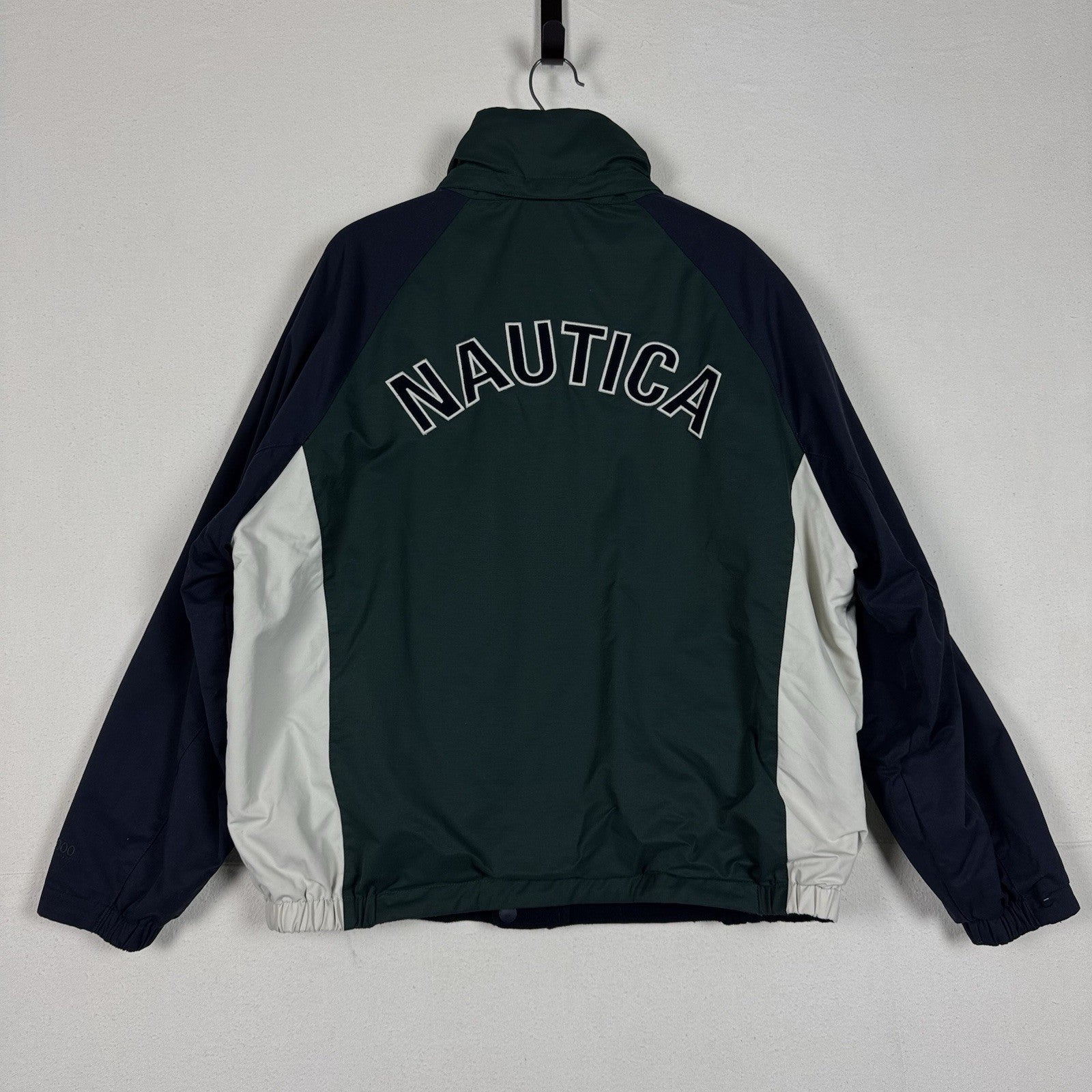 Nautica Reversible Jacket Mens XL NX2000 Fleece Insulated Full Zip Nylon Y2K