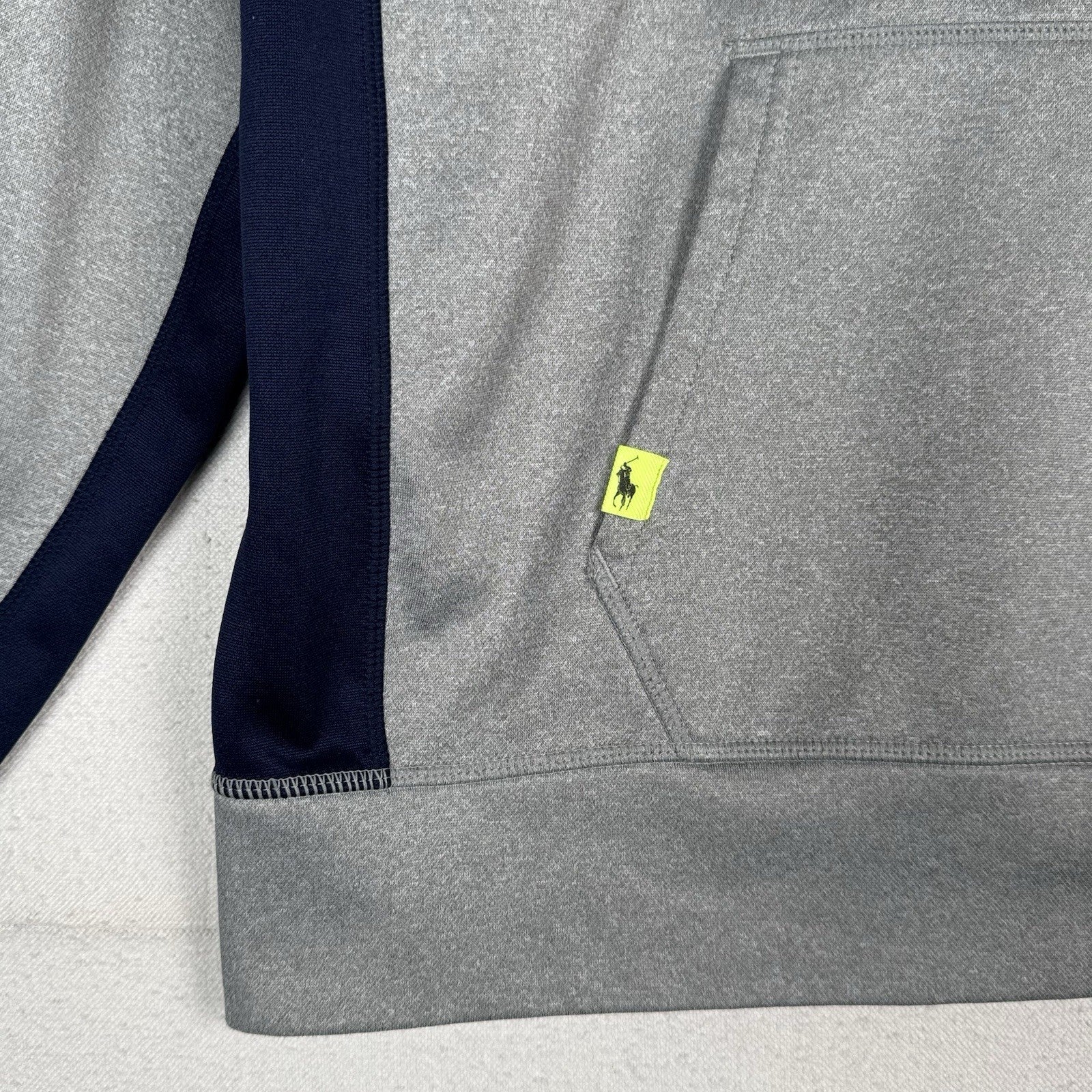 Ralph Lauren Polo Sport Hooded Gray Fleece Sweatshirt Mens Large