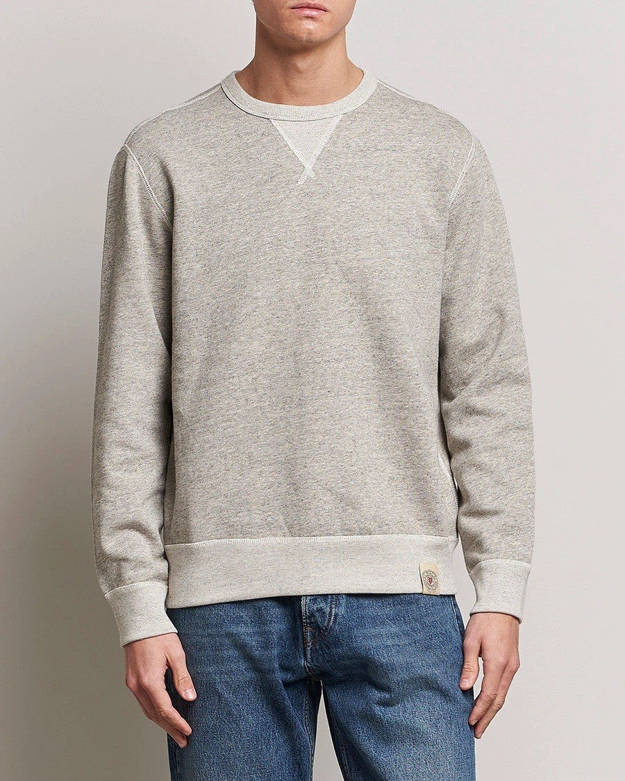Polo Ralph Lauren Double V Men’s Large Marled Grey Sweatshirt Core Crewneck