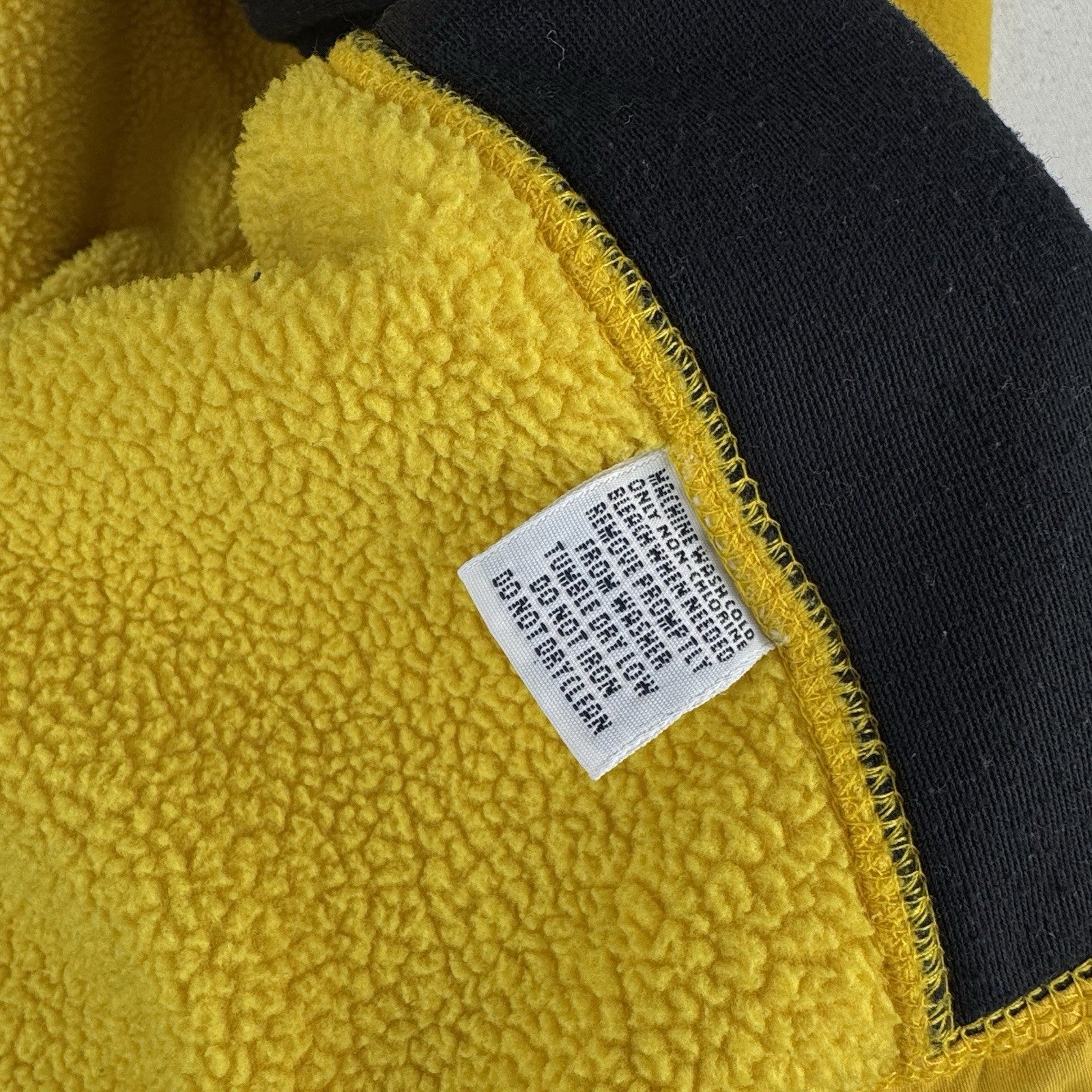90’s Vtg Polo Sport Ralph Lauren Yellow Fleece Full Zip Jacket Mens XL Hood