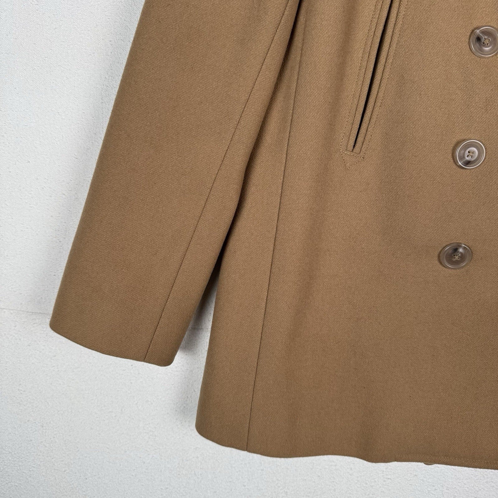 J.Crew Women's Camel Wool Thinsulate Lined Peacoat Large