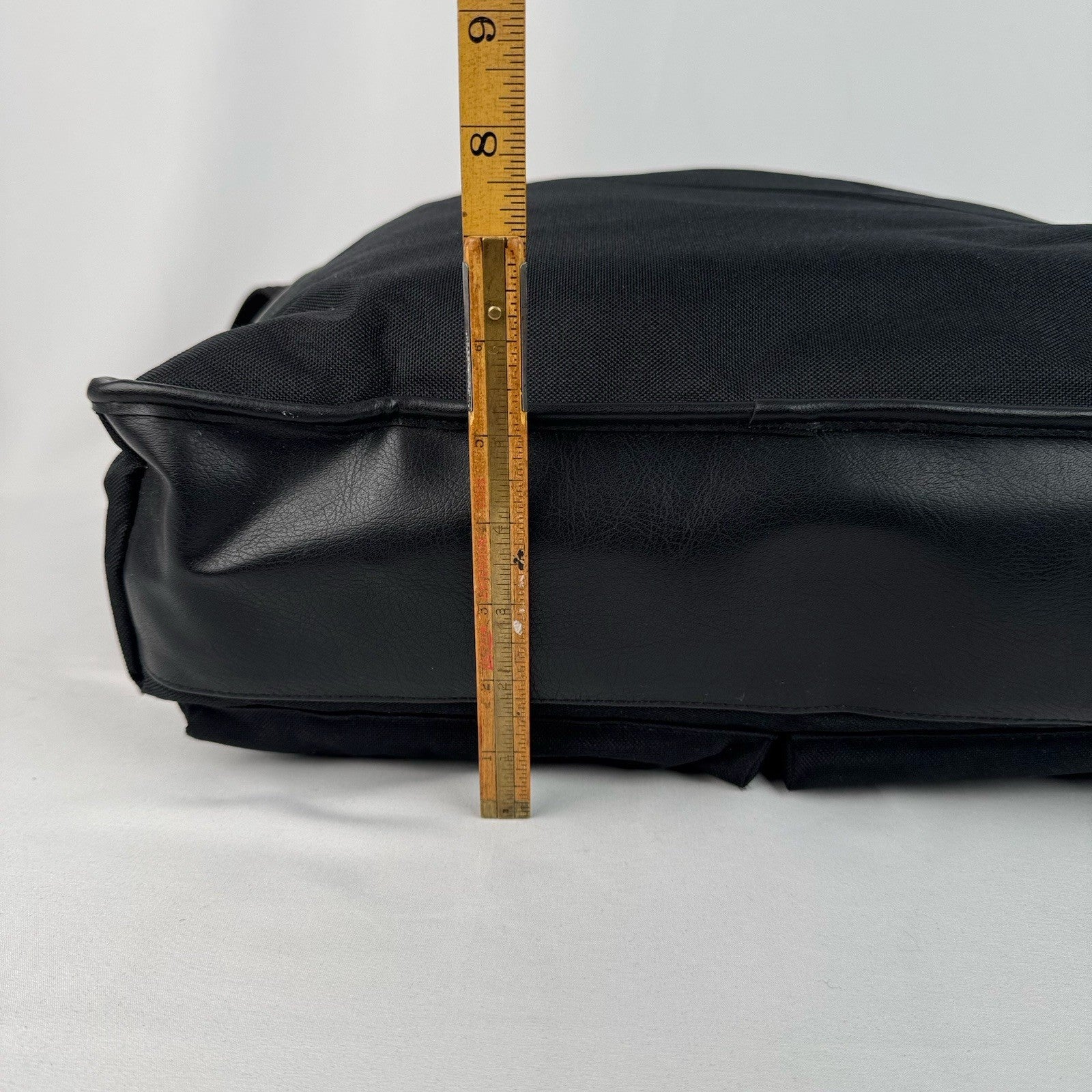 Ralph Lauren Large Canvas Satchel Commuter Travel Black Computer Bag 16”