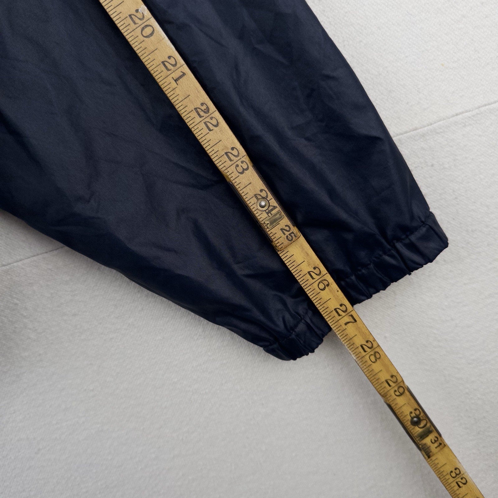 80’s Vtg Lacoste Izod Men’s XL Packable Rain Jacket FannyPack Navy Blue Hooded