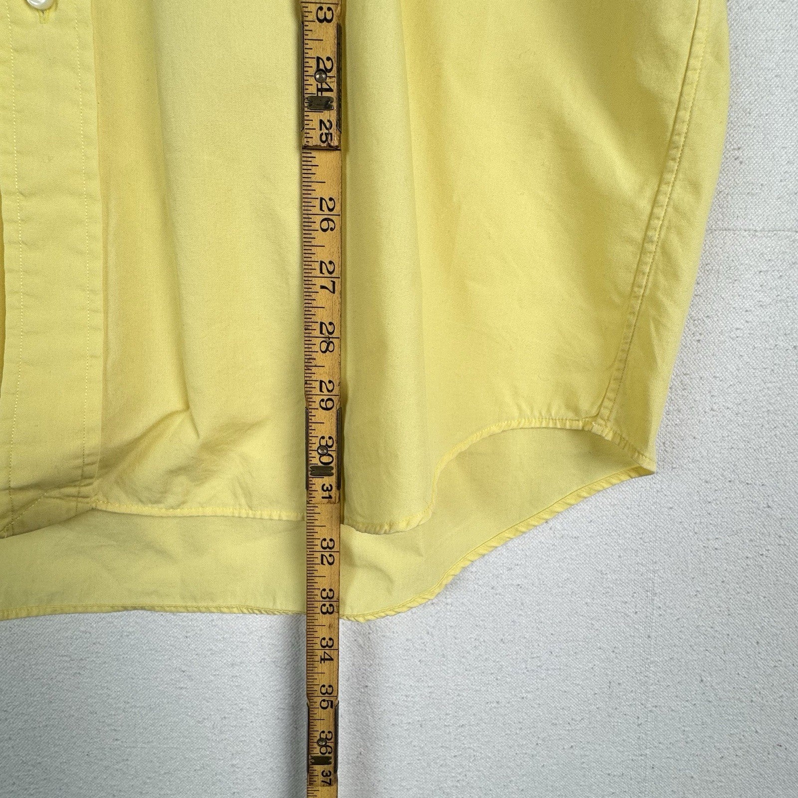 Vintage Polo Ralph Lauren Men’s Blake Short Sleeve Button Up Yellow Shirt Sz L
