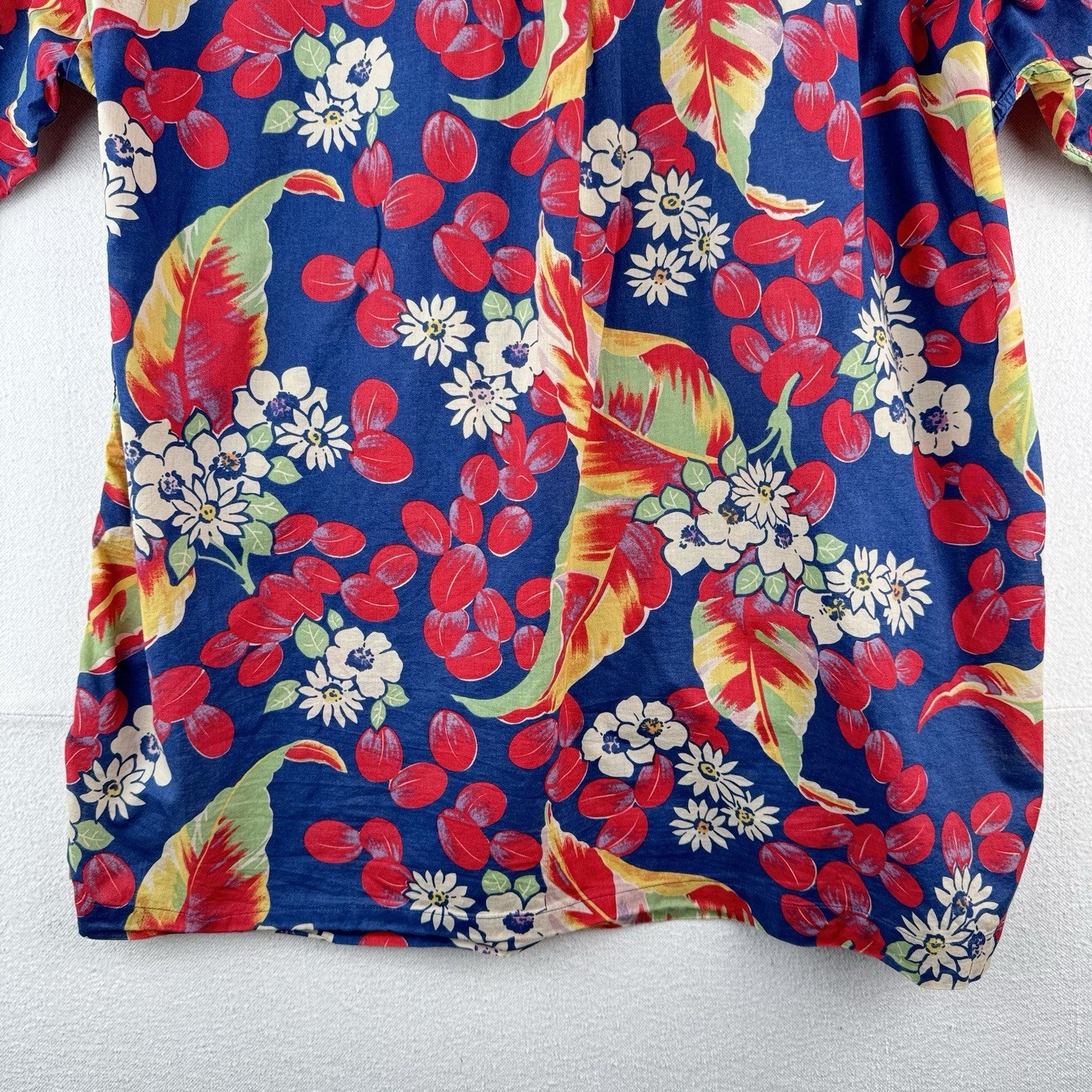 90’s Vtg Polo Ralph Lauren Floral Hawaiian Shirt 2XL Caldwell Loop Collar *Read