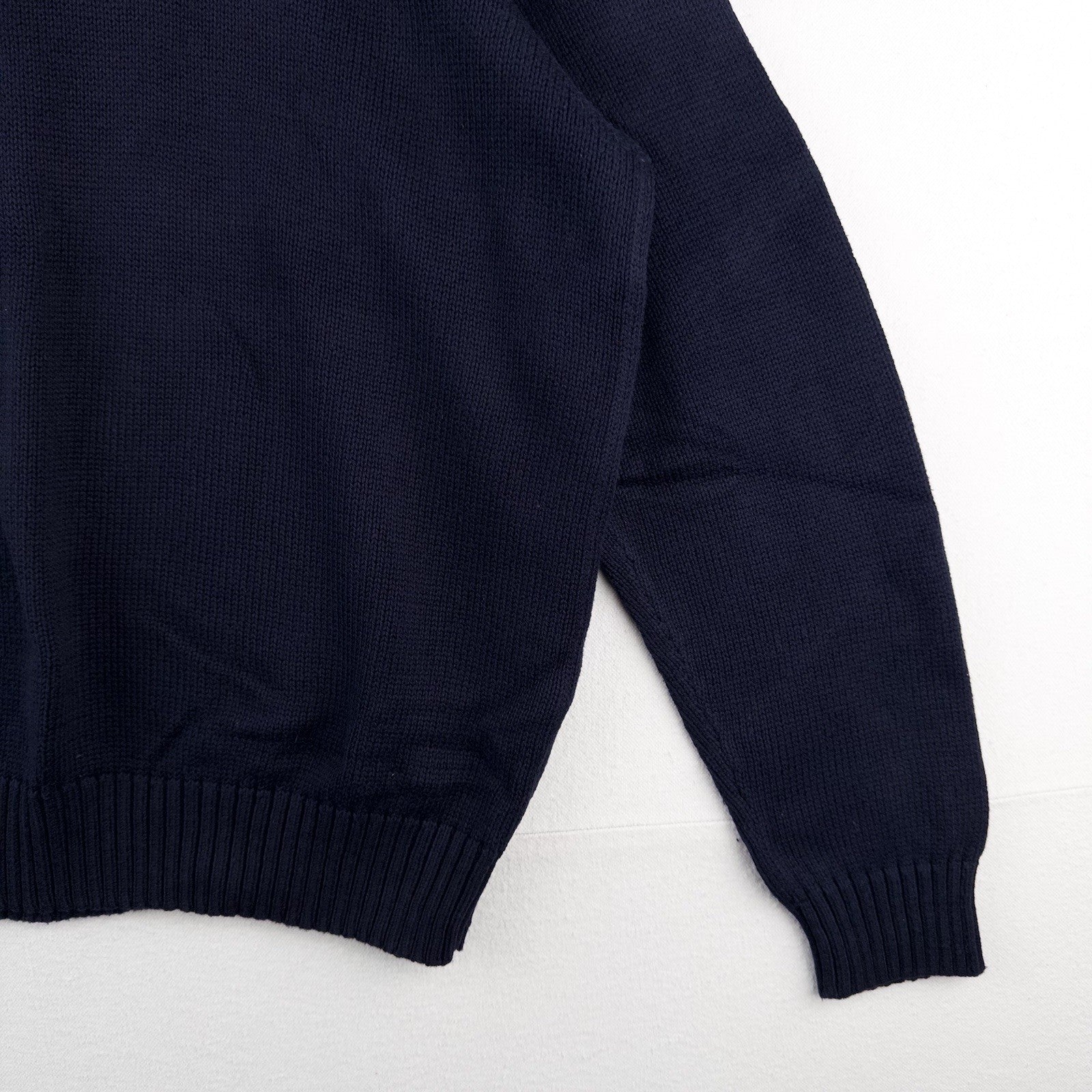 90's Vintage Polo Ralph Lauren Sweater Men's XL Navy Blue Crewneck Pima Cotton