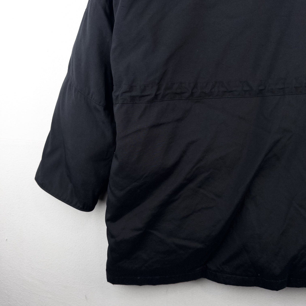 90’s Vtg Polo Sport Ralph Lauren Men’s L Black Down Parka Jacket Coyote Fur Trim
