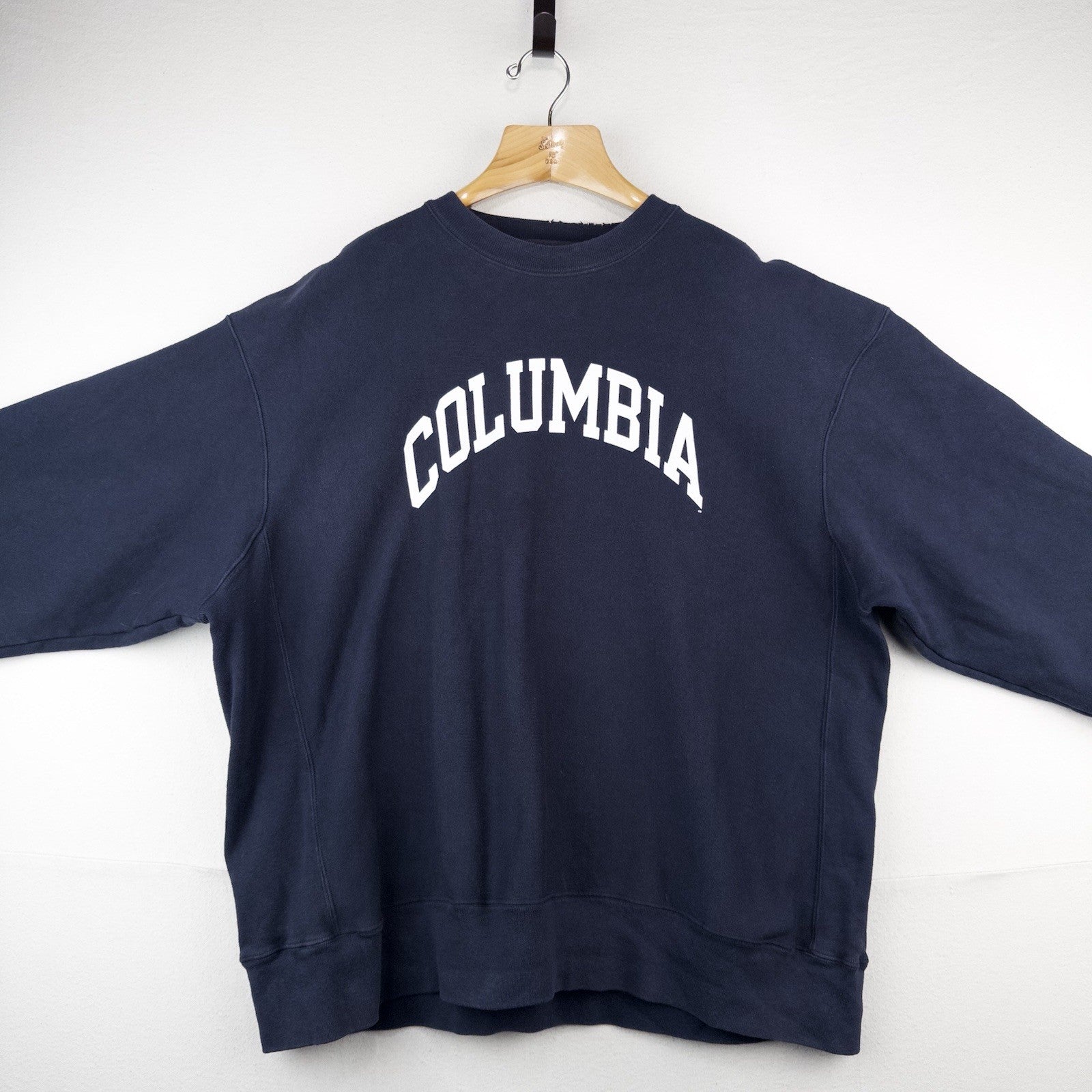 90’s Vtg Columbia University Reverse Weave Crewneck Sweatshirt Blue Mens 2XL