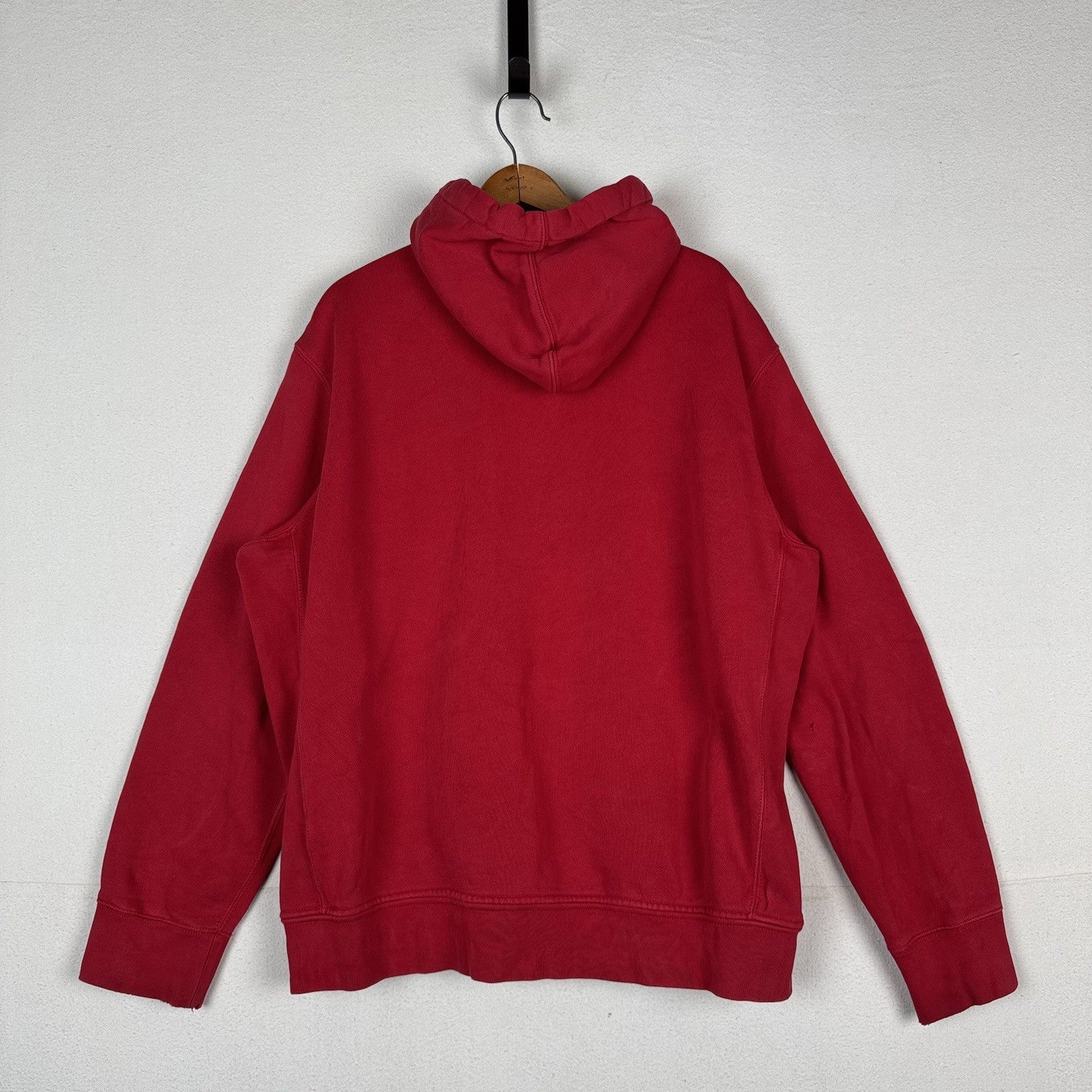 Vintage Polo Ralph Lauren Thermal Hood Hoodie Mens 2XL Full Zip Red Sweatshirt