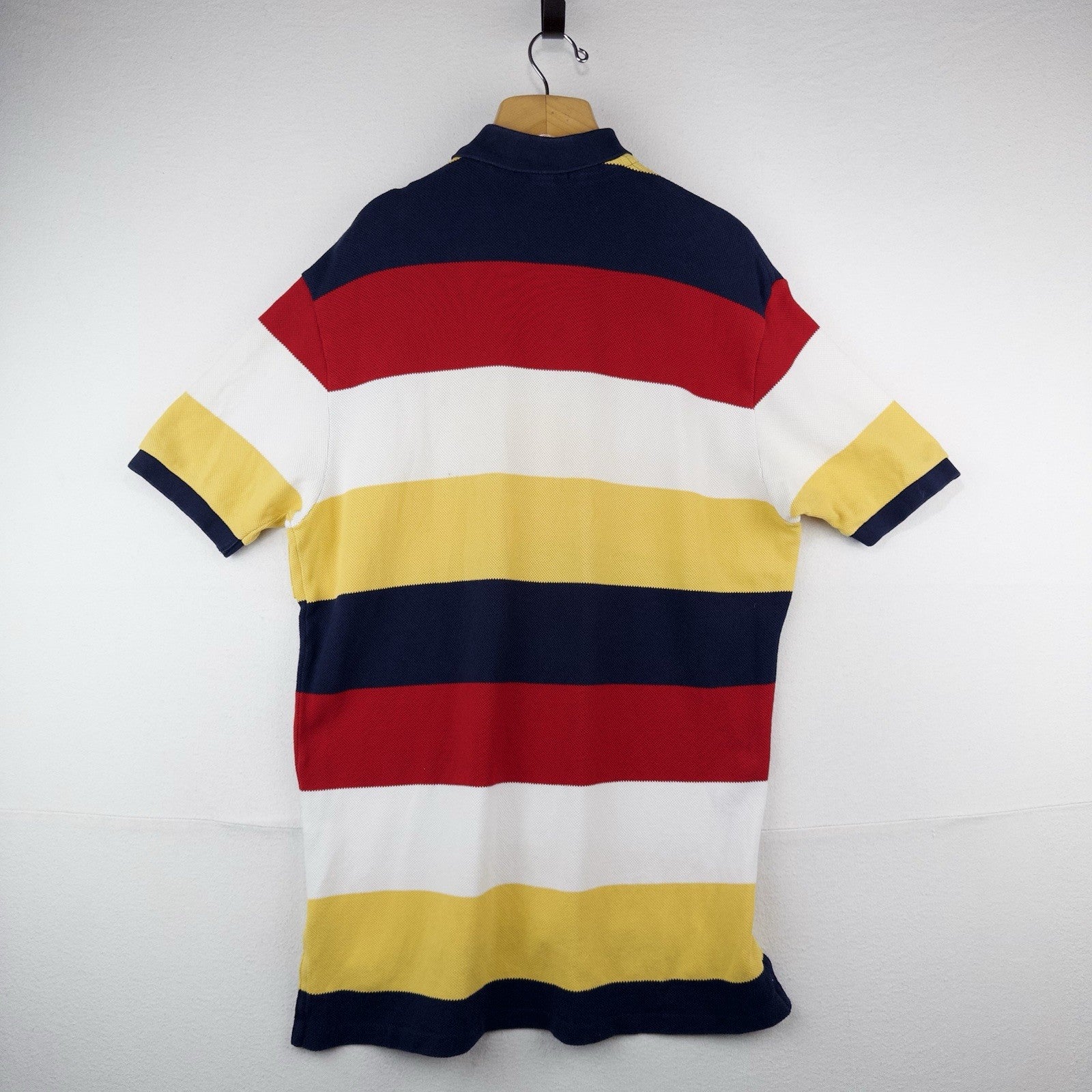 Polo Ralph Lauren Multi-Color Striped Polo Shirt w/ Grommets Men Size XL 