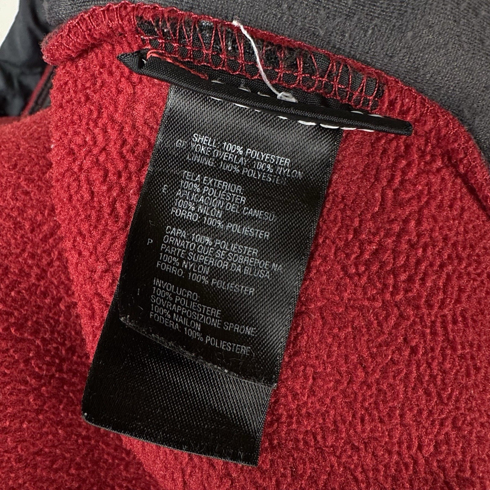 Vintage The North Face Denali Polartec Fleece Jacket Men’s Red/Gray Full Zip XL