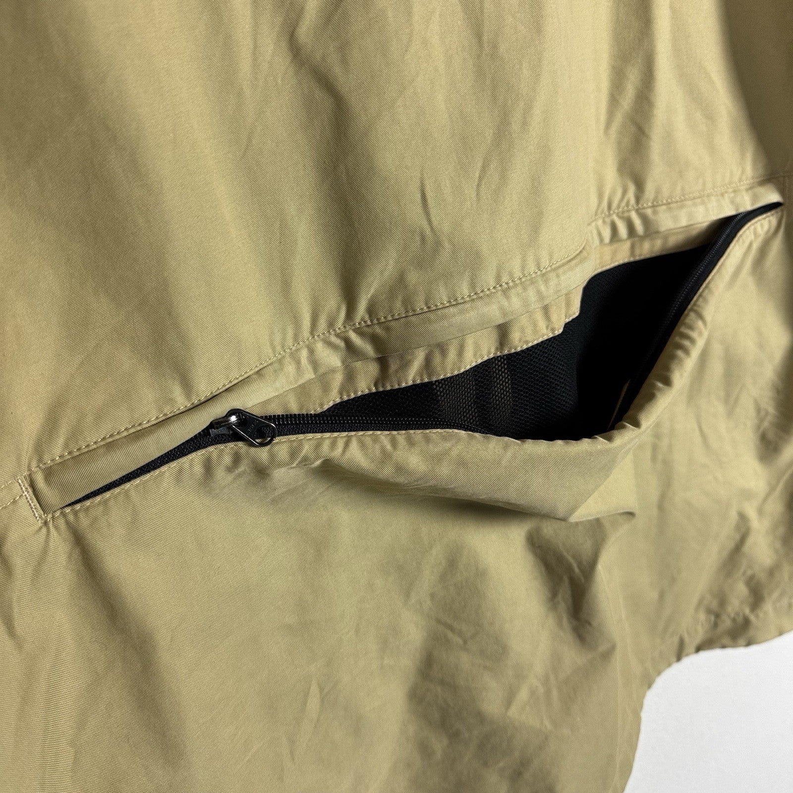 Hunting Camping Safari Men’s XL Convertible Guide Jacket Vest Khaki Waterproof