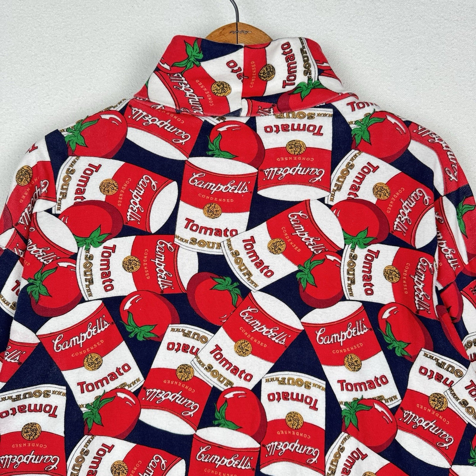 Vtg Campbell’s Tomato Soup Pop Art 60s Andy Warhol Soup Can Turtleneck XL USA