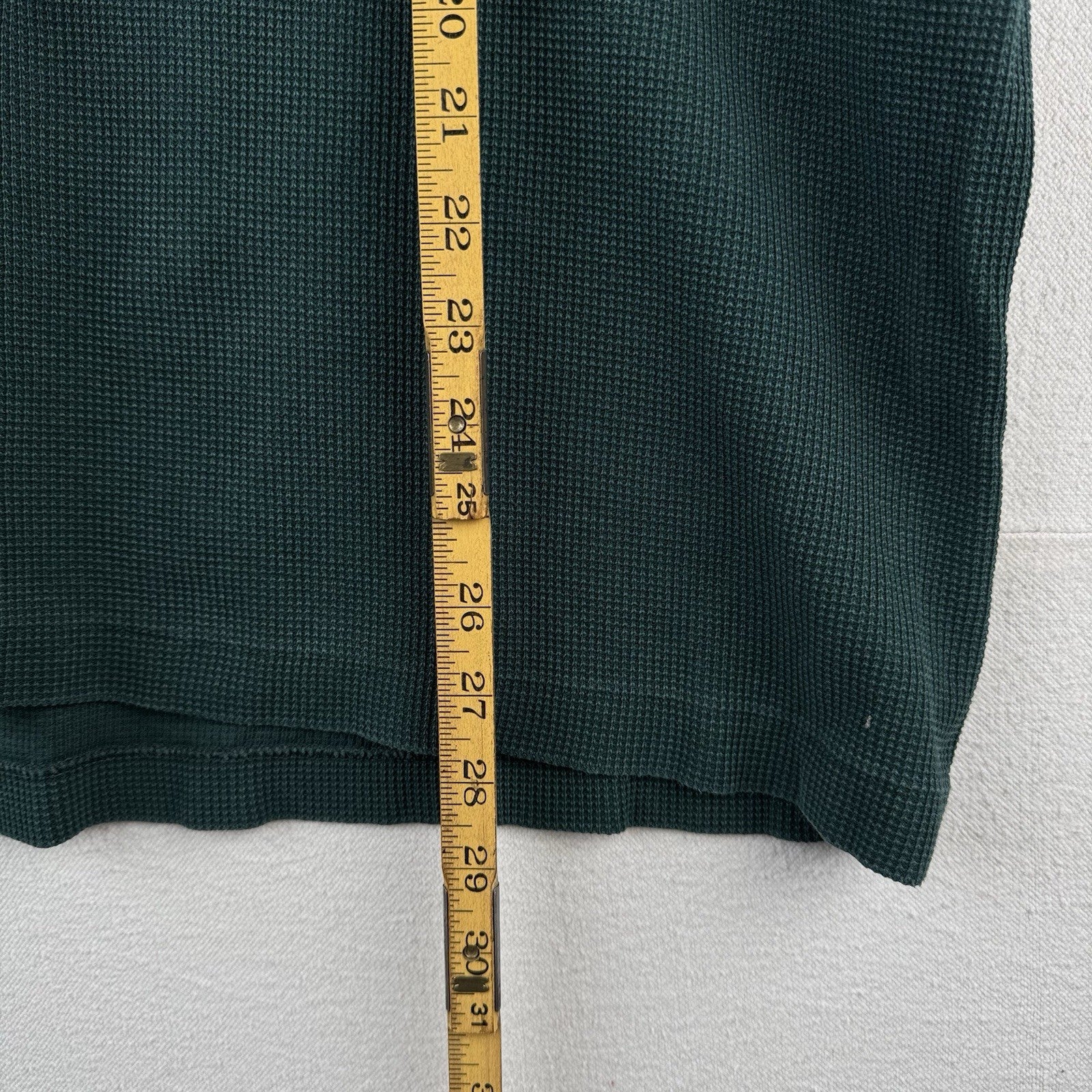 Vtg Polo Sport Ralph Lauren Men’s XL Green Waffle Knit Shirt LS *Distressed