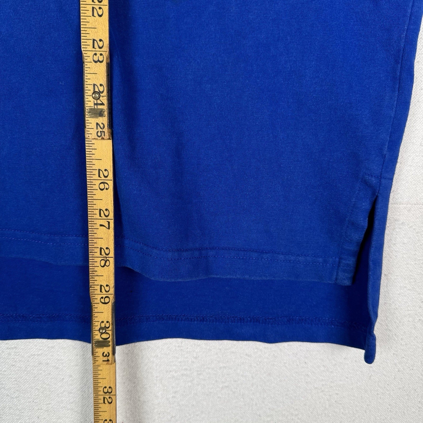 Vintage Polo Ralph Lauren Mens XL Short Sleeve Rugby Thick Soft Blue Stripe