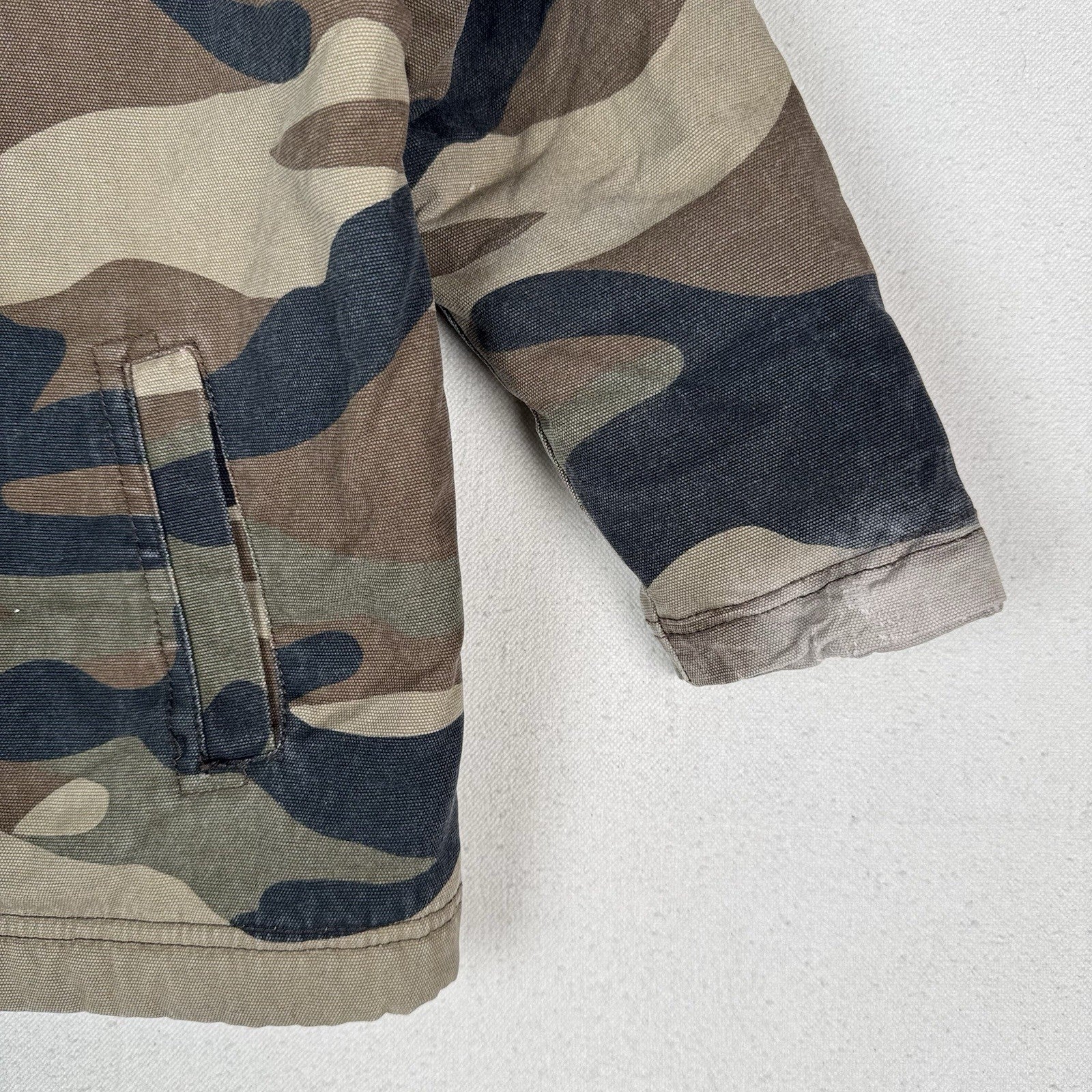 Walls Tough Wear Boys 6/7 Camouflage Sherpa Lined Grow Hunting Camp Jacket