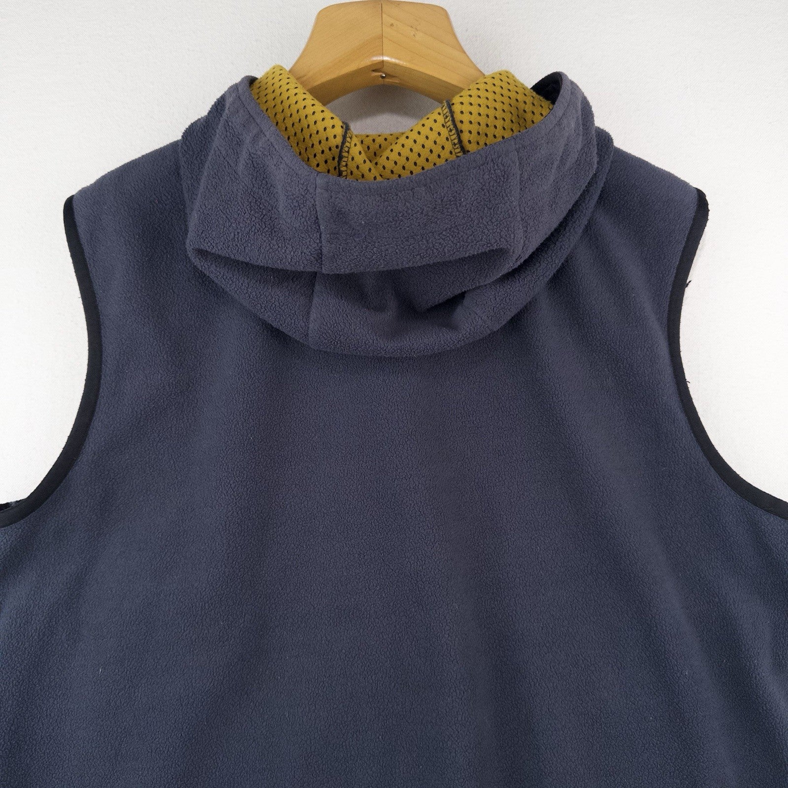90’s Vtg Gap Fleece Hooded Vest Mens M Blue Full Zip