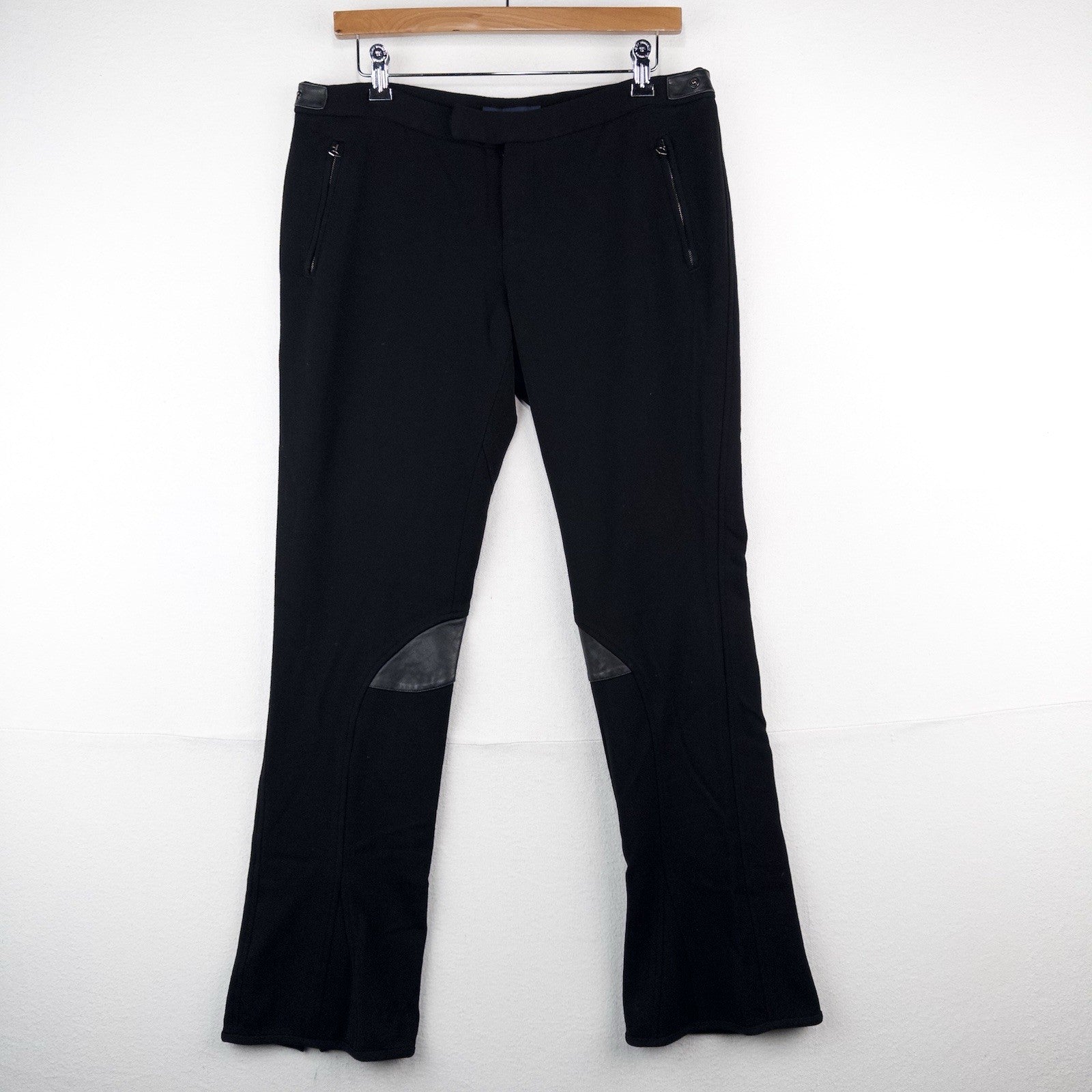 Ralph Lauren Blue Label Wool Blend Black Riding Equestrian Pants Boot Zippers 12