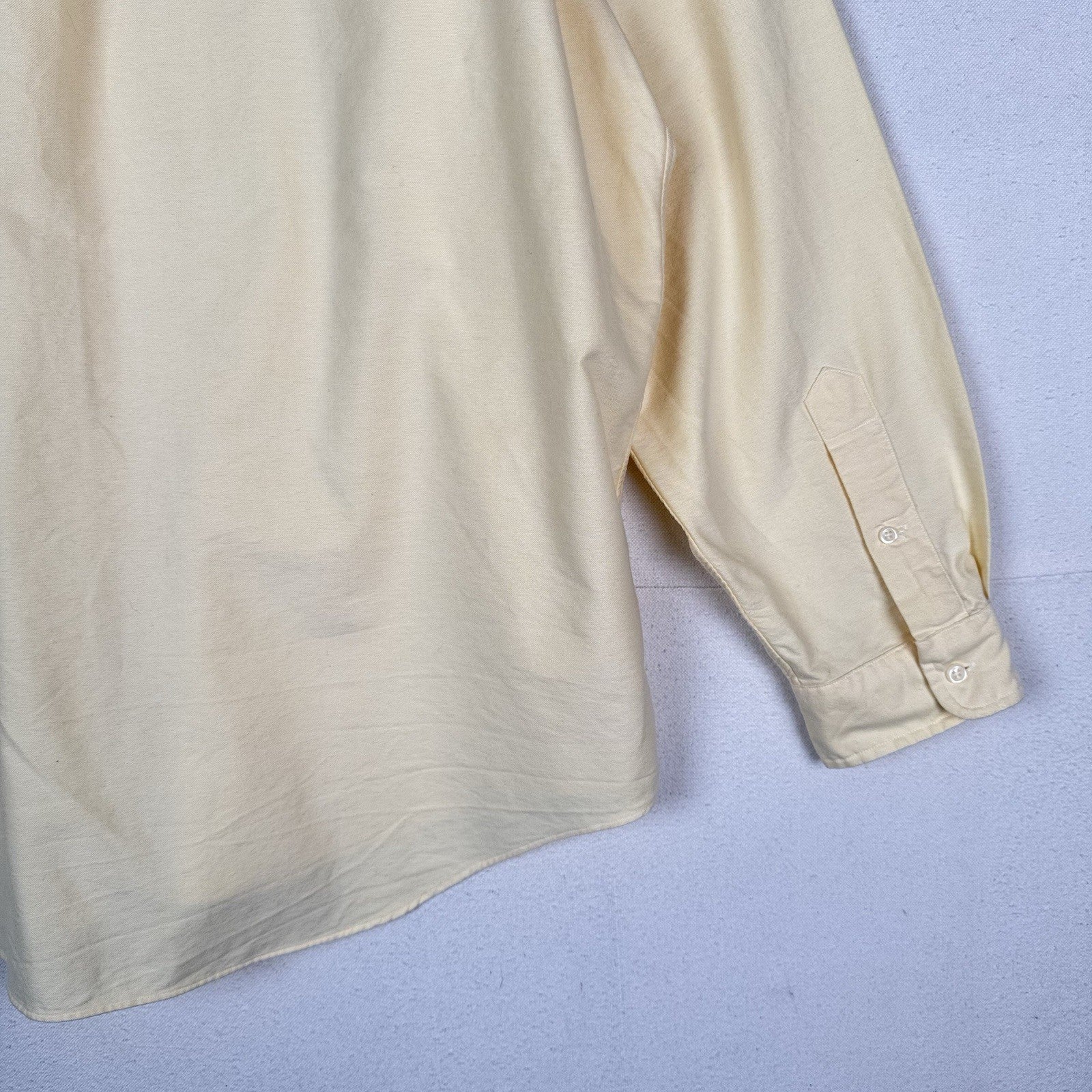 Vtg Ralph Lauren Mens 2XL Yellow Classic Fit Button Down Oxford Shirt Flesh Pony