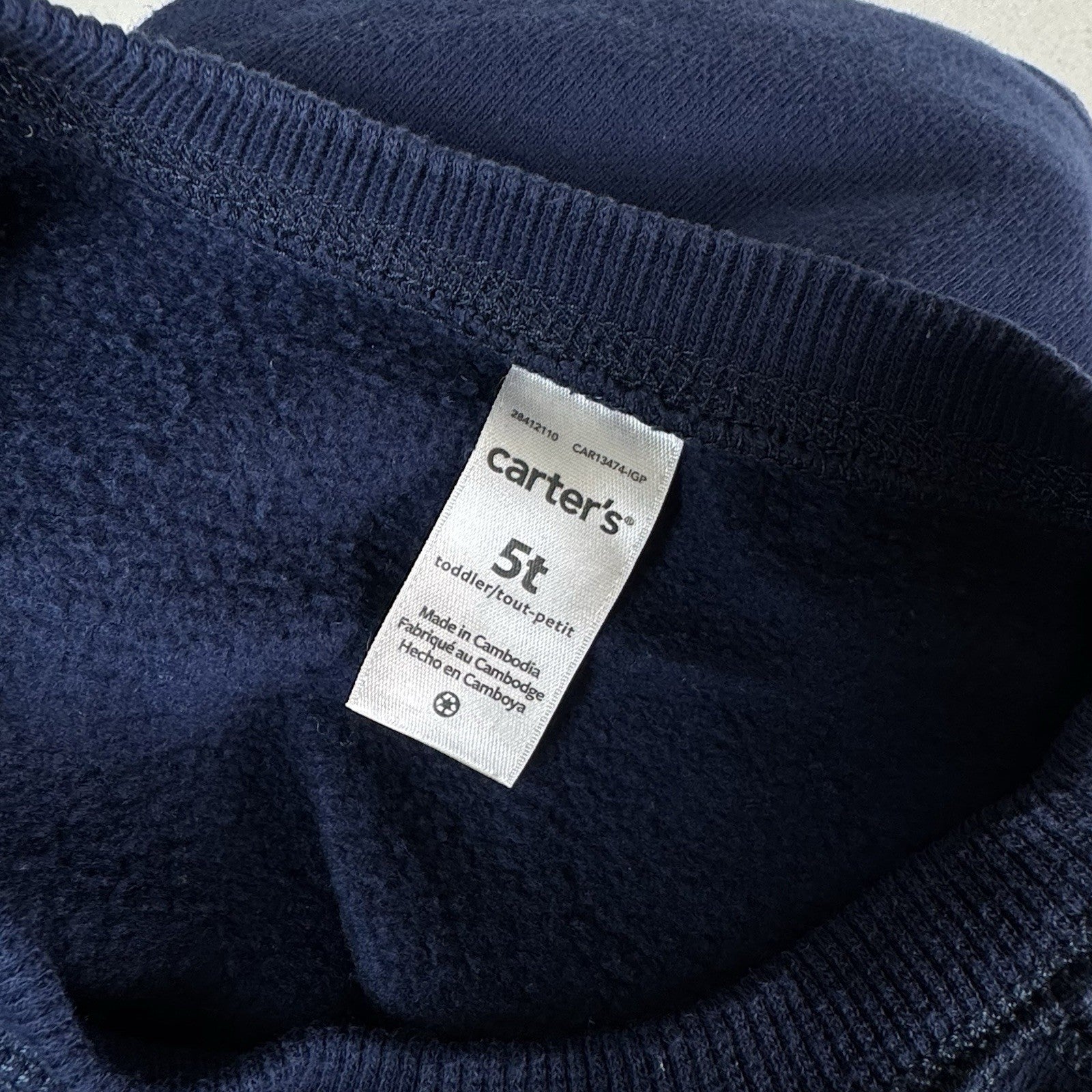 Lot Of 2 Carter's Crewneck Sweatshirts Gray Bear Blue Fox Pullover Size 5T