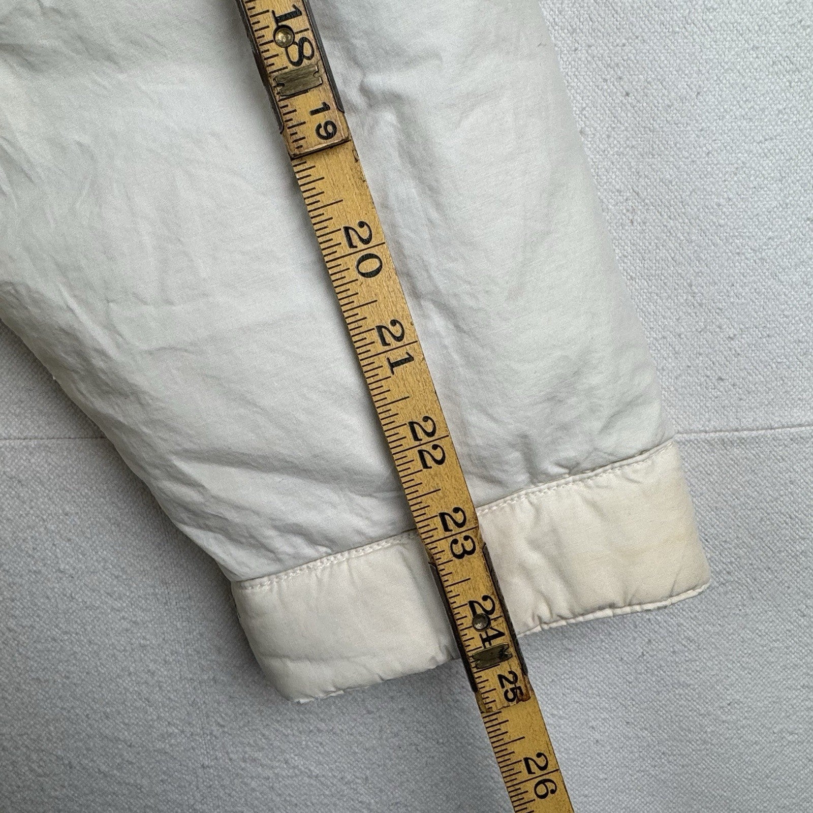 90’s Vtg Polo Ralph Lauren White Down Parka Mens M Coyote Fur Hood Coat *Read