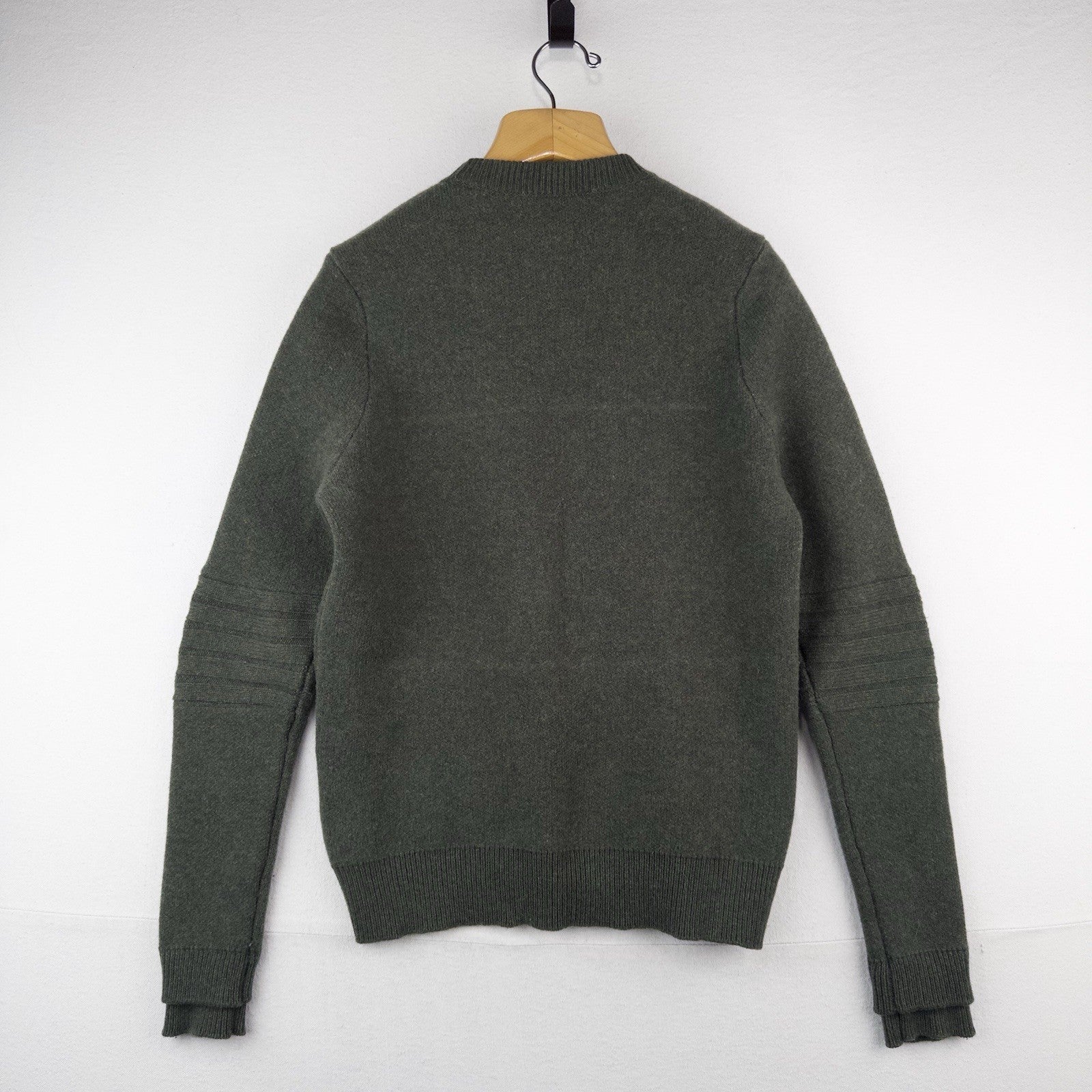 Alps & Meters Original Ski Race Knit Patrol Wool Cross Sweater Men’s S Green