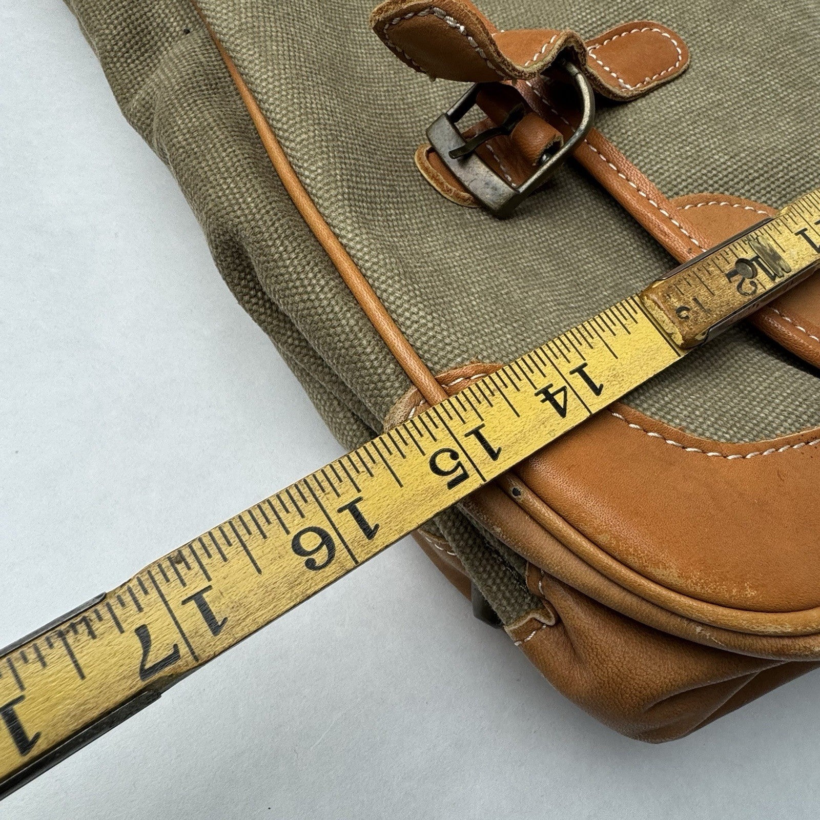 Vintage Safari Waxed Canvas Leather Laptop Briefcase Messenger Bag 19”x7”x15”