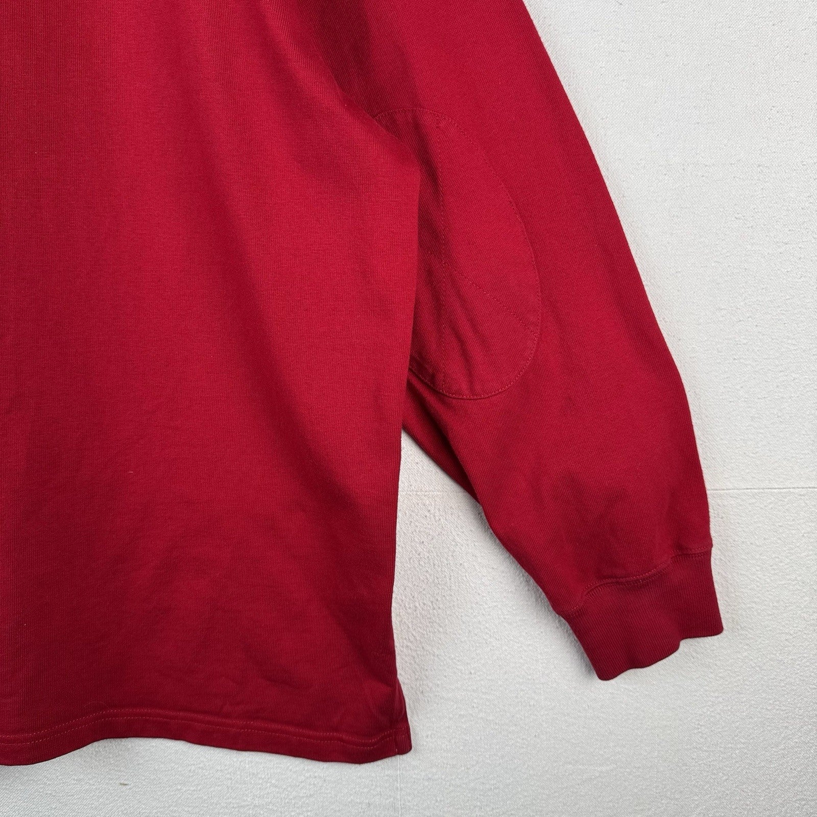 Polo Ralph Lauren Rugby Shirt Red Quilted Shoulders Elbow Patches 3XB *Read