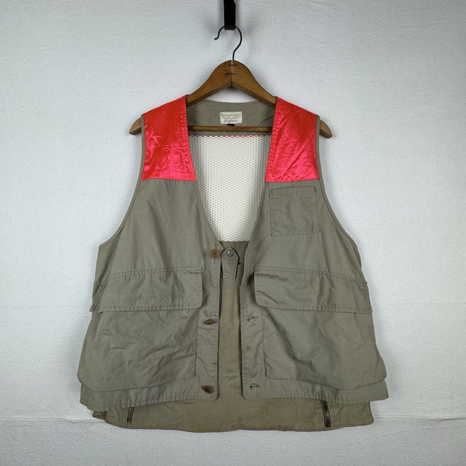 Vintage 60/70's Abercrombie and Fitch Safari Hunting Vest Made In USA