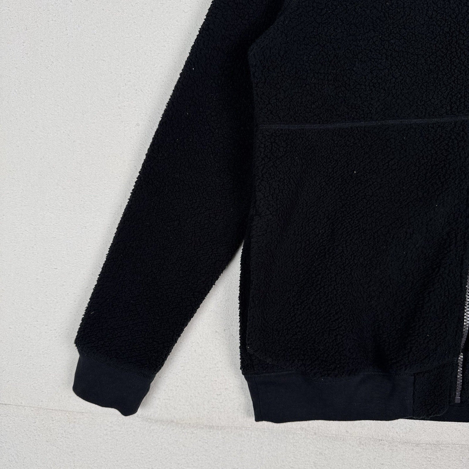 Abercrombie & Fitch Sweatshirt Teddy Youth Size 15/16 Fleece Jacket Black Zip