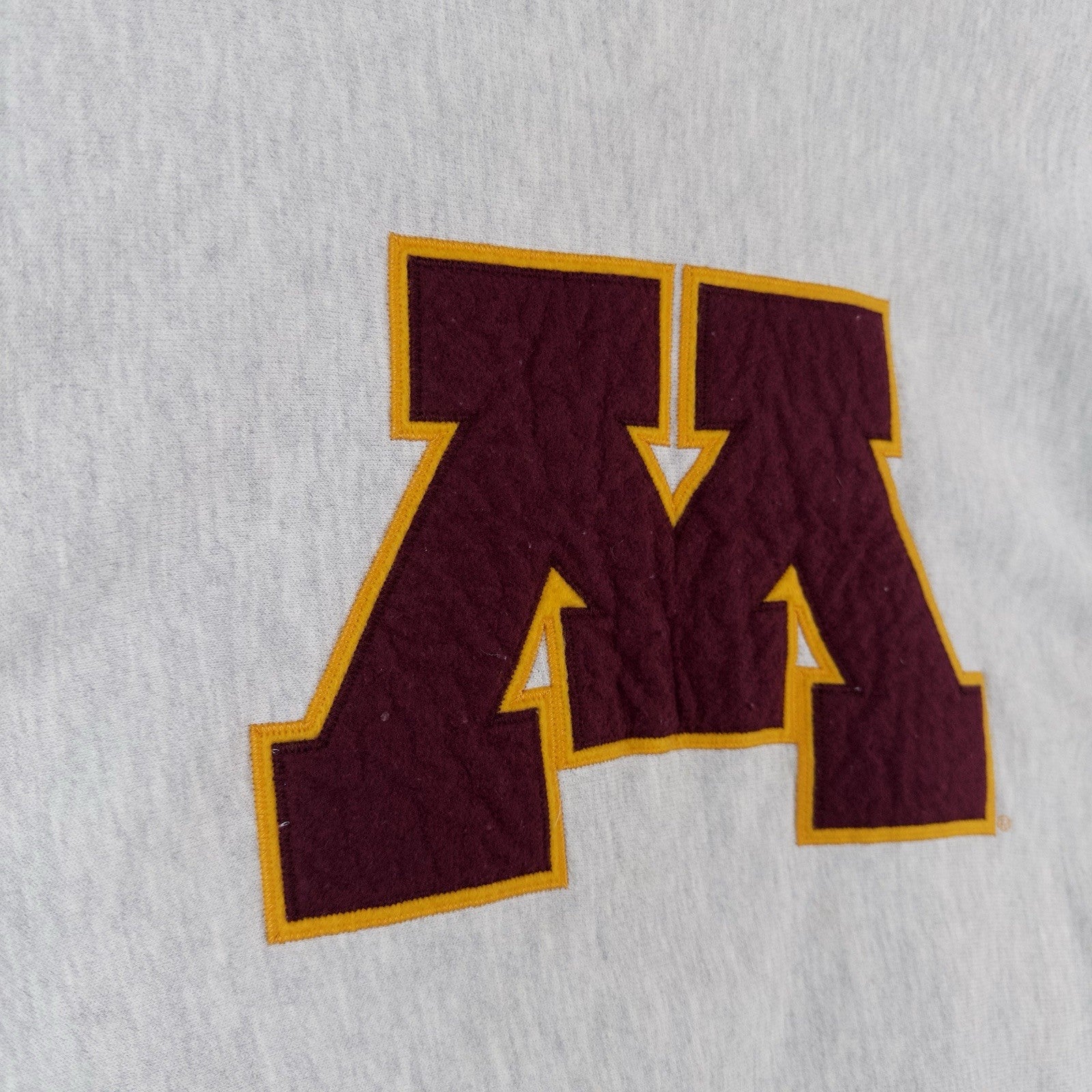 90’s Vtg Champion University Of Minnesota Reverse Weave Gray Crew Sweatshirt M