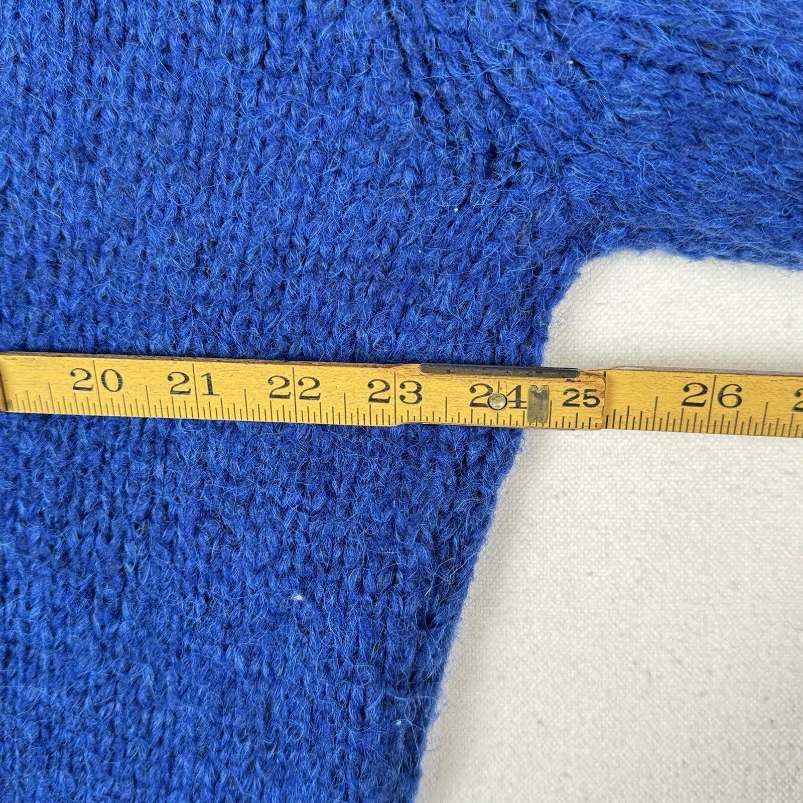 Zara Knit Pullover Sweater Wool Blend Blue Large Cozy Boxy