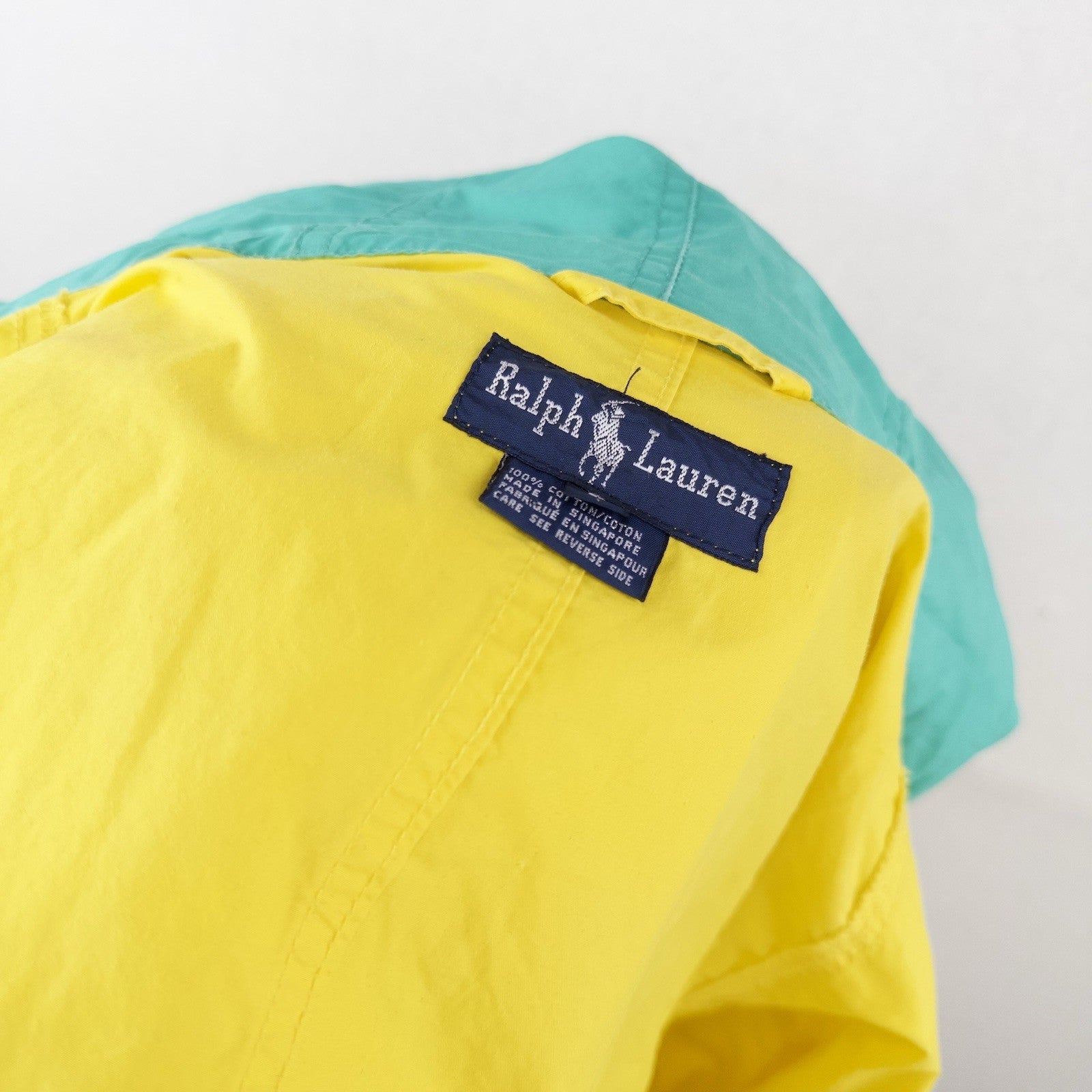 80’s Vtg Ralph Lauren Circle Logo Yellow Painted Marsh Summer Jacket Men’s Large