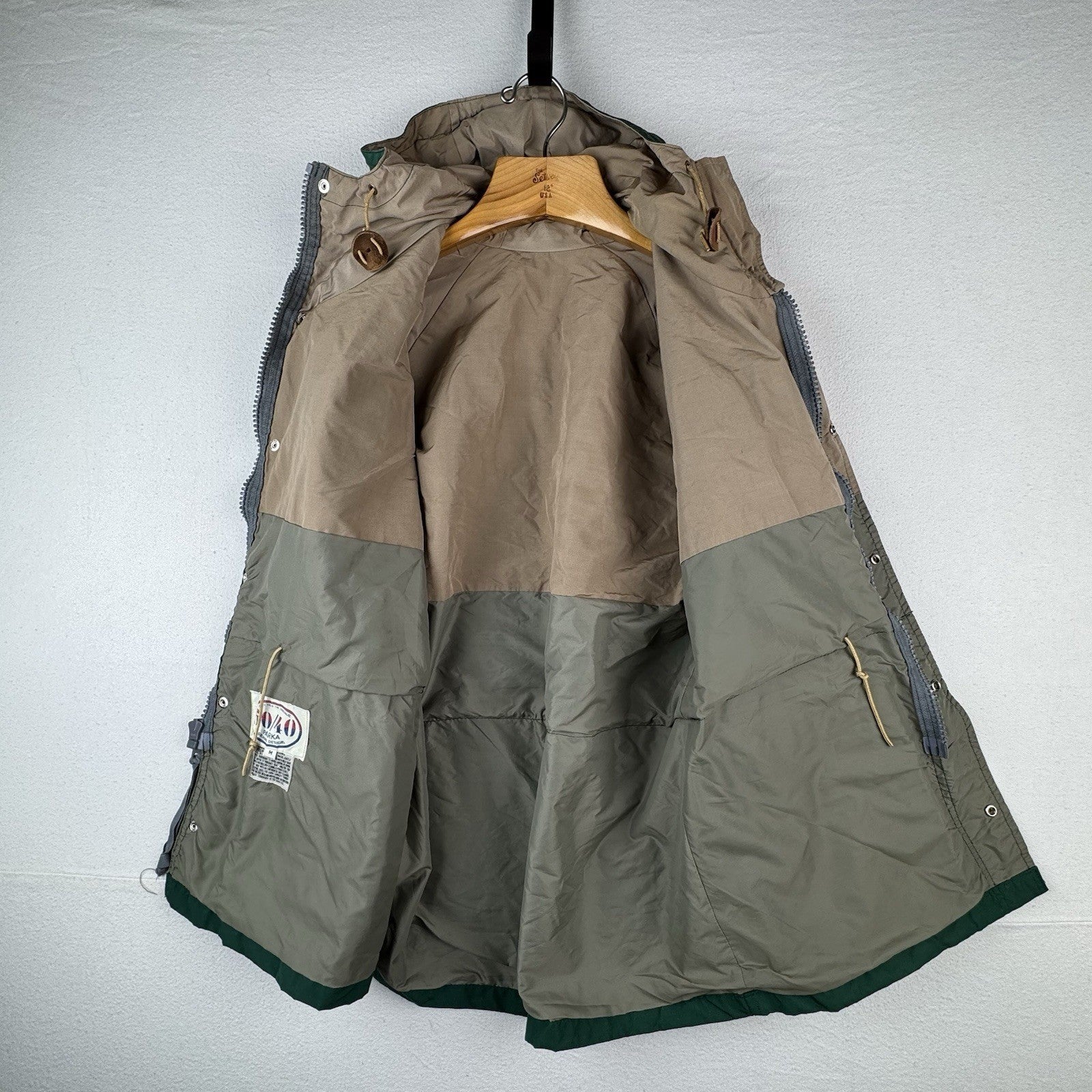 70's Vintage Sierra Designs Men's Medium Pine Green 60/40 Hooded Parka Jacket