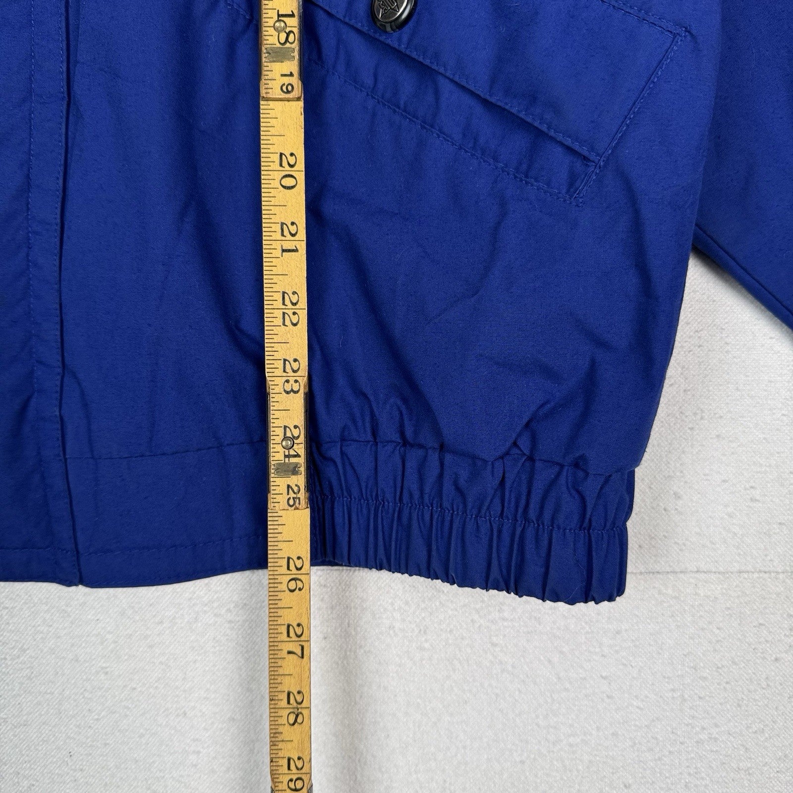 Vtg 90’s London Fog Blue Color Block Wind Jacket Nautical Stowaway Hood Men’s M