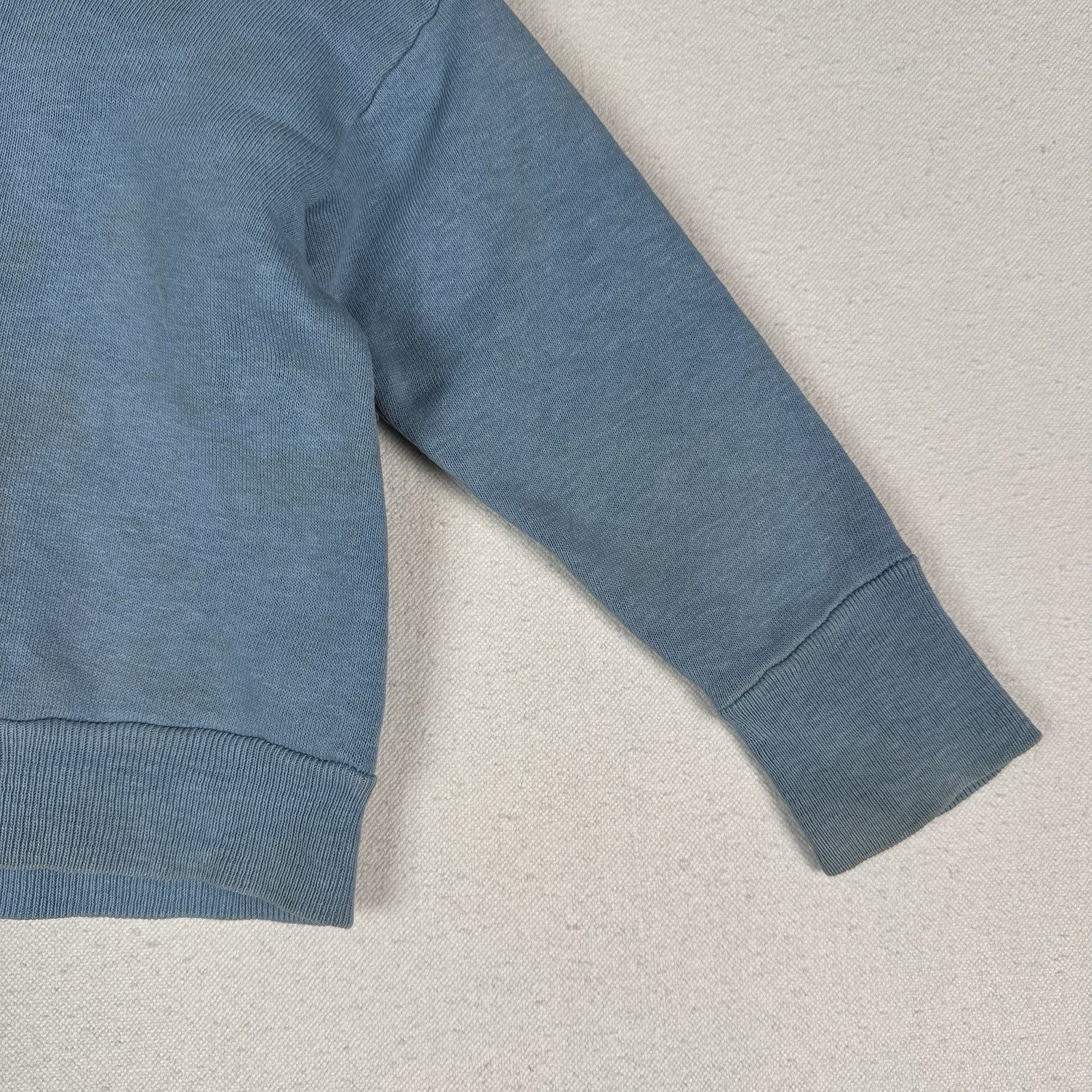 Vintage 70’s JCPenney Kids Plaid Wide Leg Distressed Sweatshirt Set Blue Red 4-5