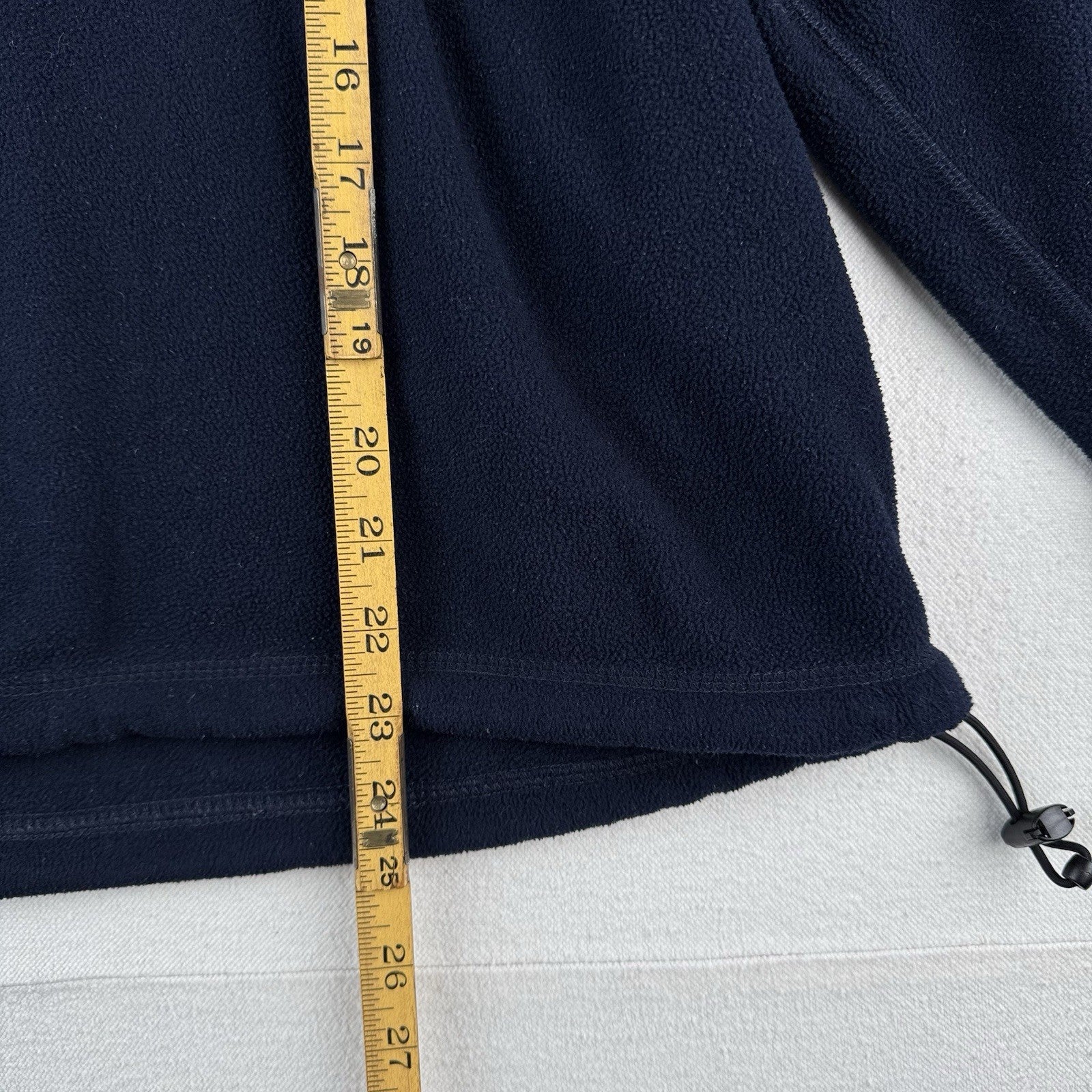 Vtg Polo Sport Ralph Lauren Small Blue Fleece Quarter Zip Cord Hem Pullover