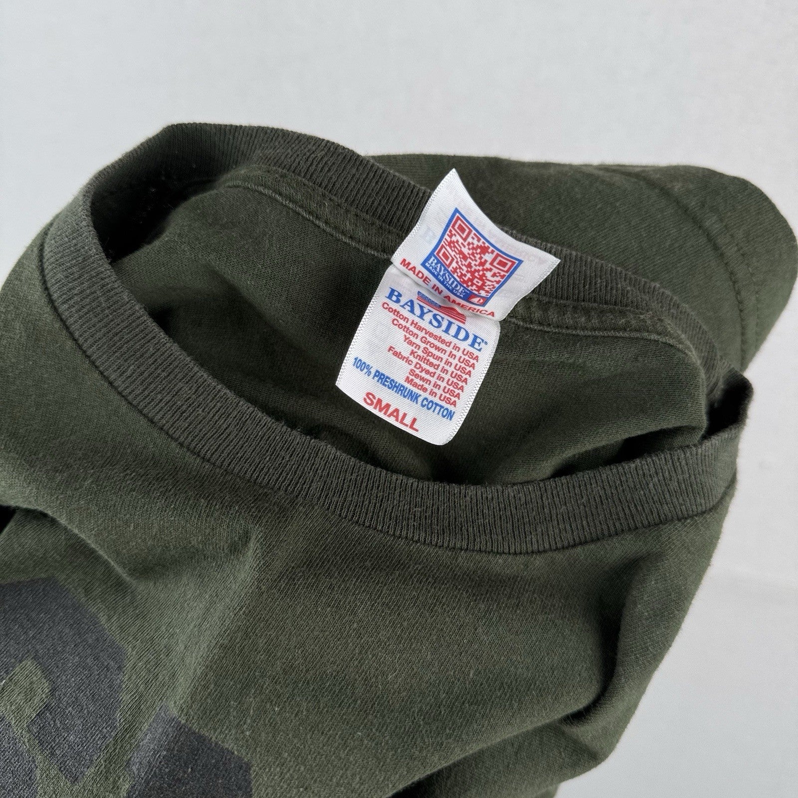 90’s Vtg Bayside True American T-Shirt Men’s S Green USMC Military Marine