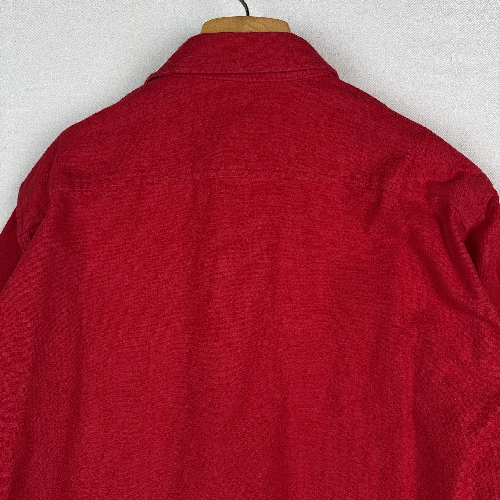 Vintage Woolrich Cotton Flannel Men’s XL Red Heavyweight Shirt Made in USA
