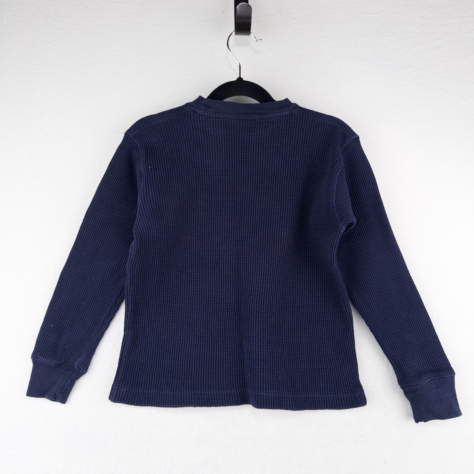 Polo Ralph Lauren Boys 6 Thermal Shirt Navy Blue Long Sleeve Waffle Knit